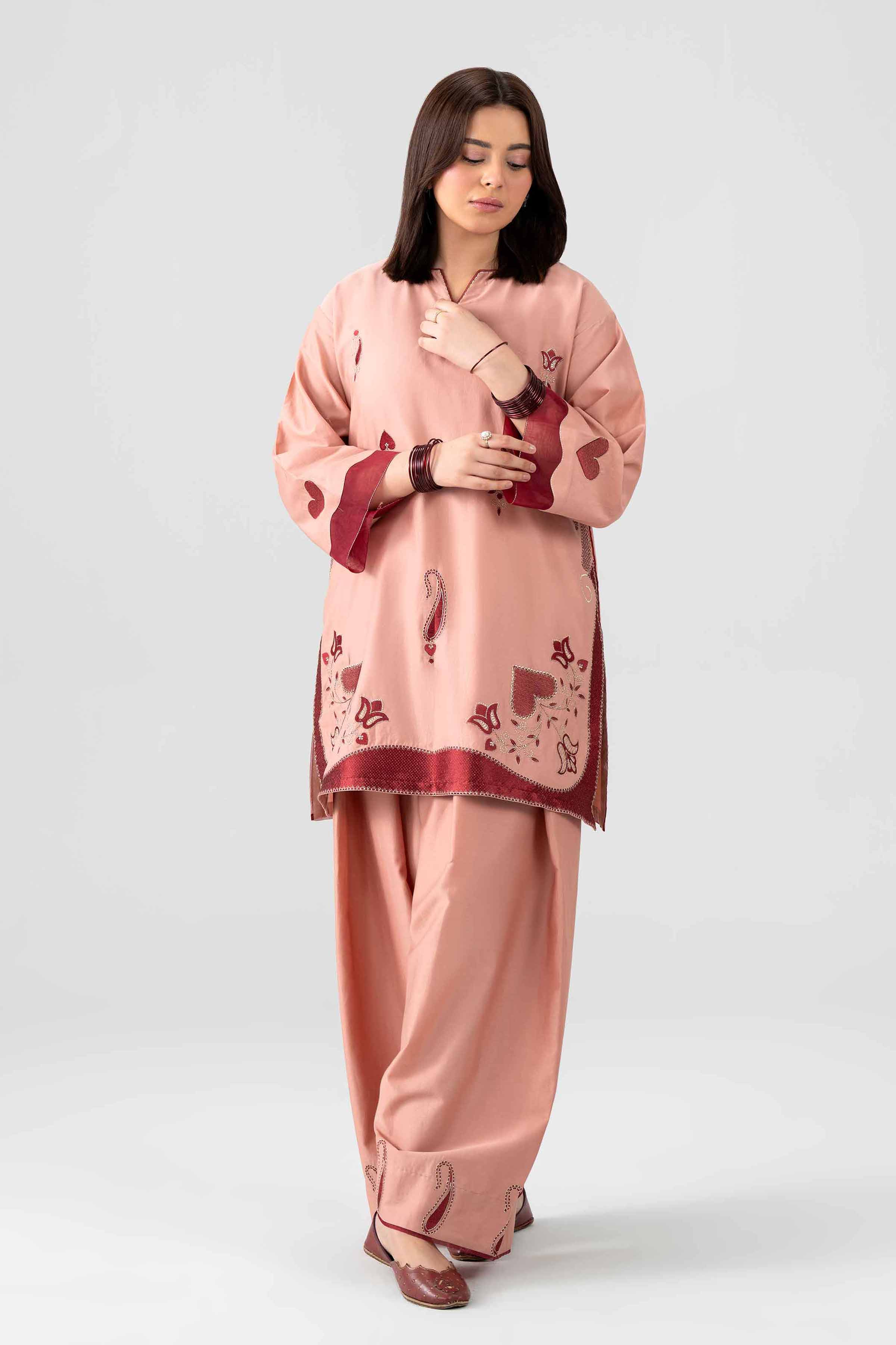 2 Piece - Embroidered Suit - PE26-463