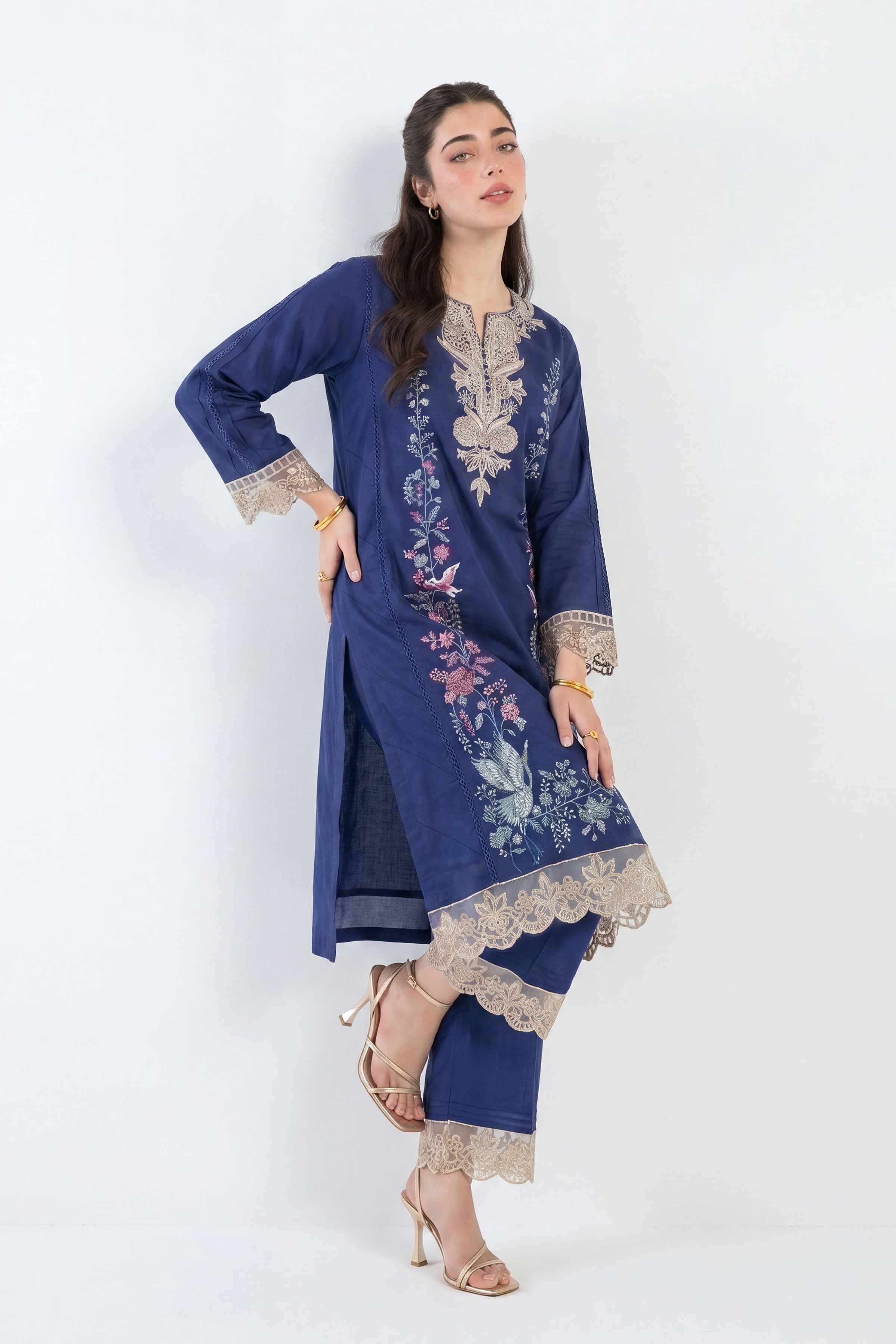 2 Piece - Embroidered Suit - PE26-47