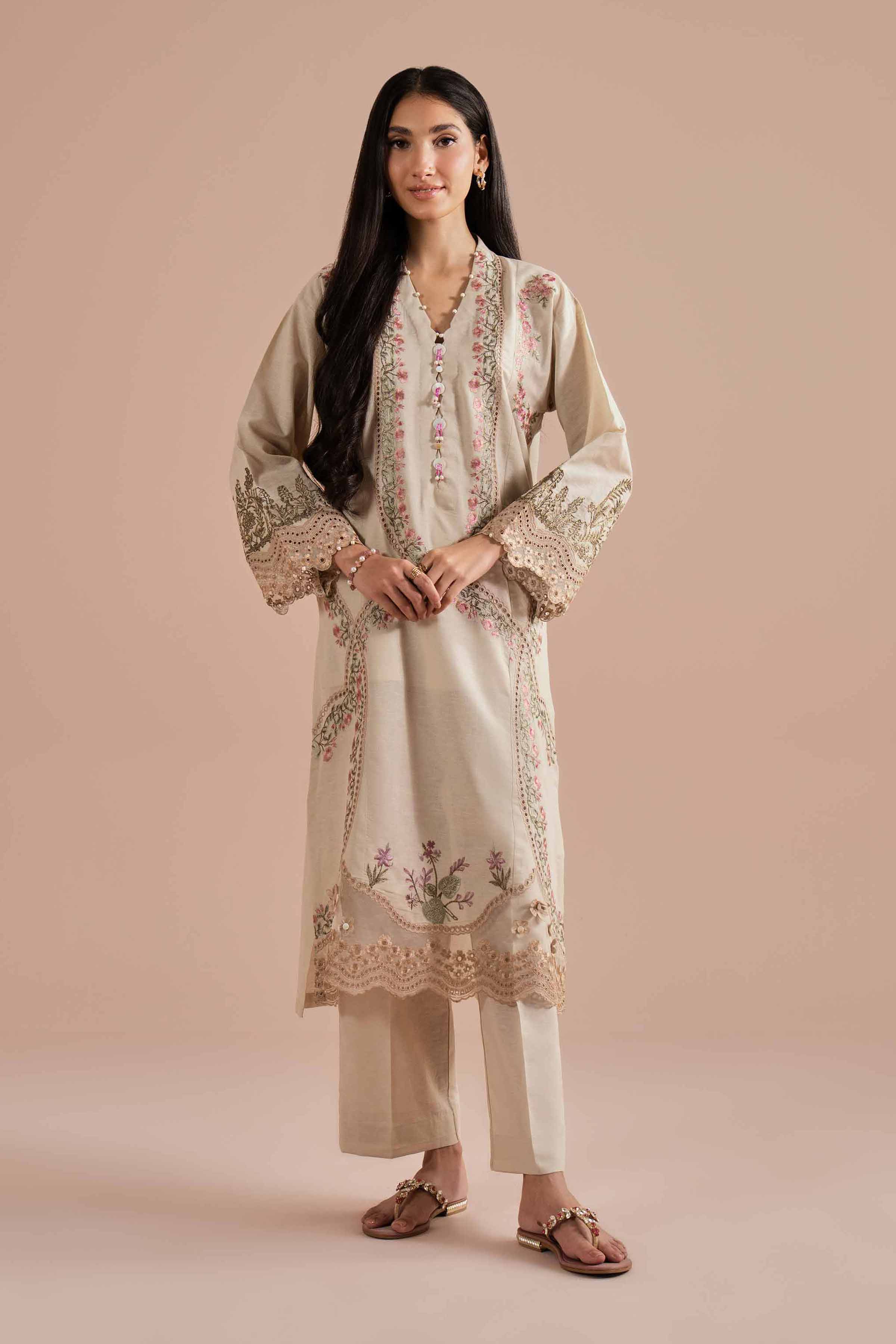 2 Piece - Embroidered Suit - PE26-48 for Women - Pret Collection | Nishat | Shop Online