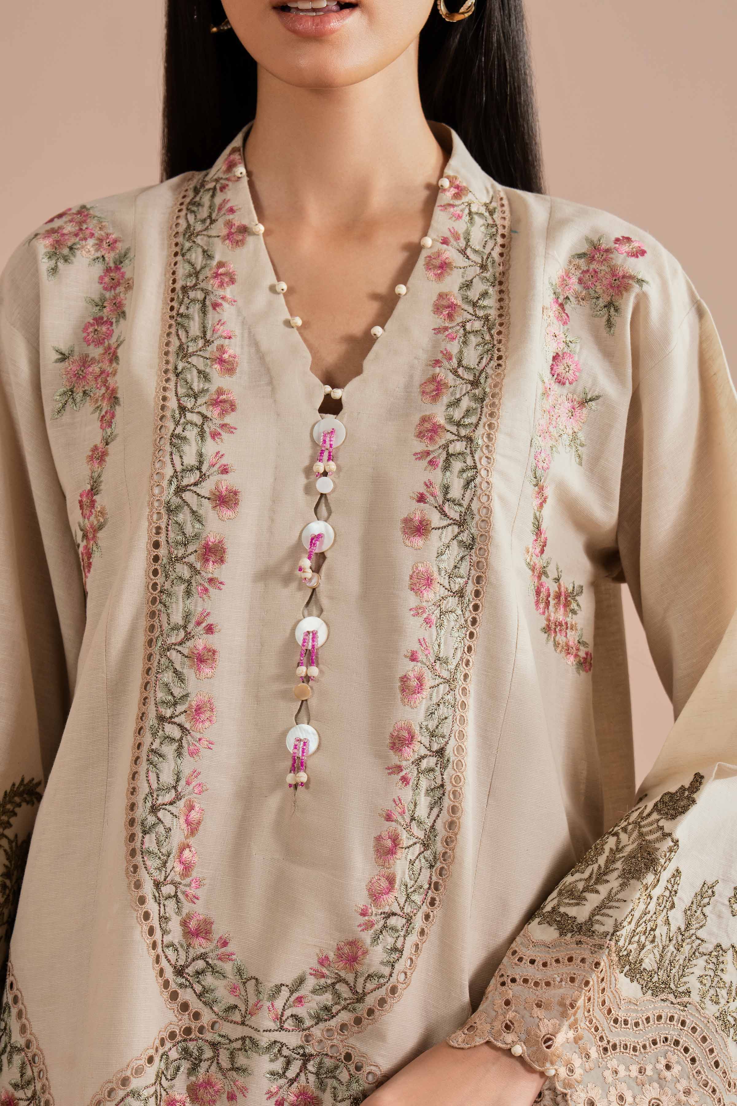2 Piece - Embroidered Suit - PE26-48 for Women - Pret Collection | Nishat | Shop Online