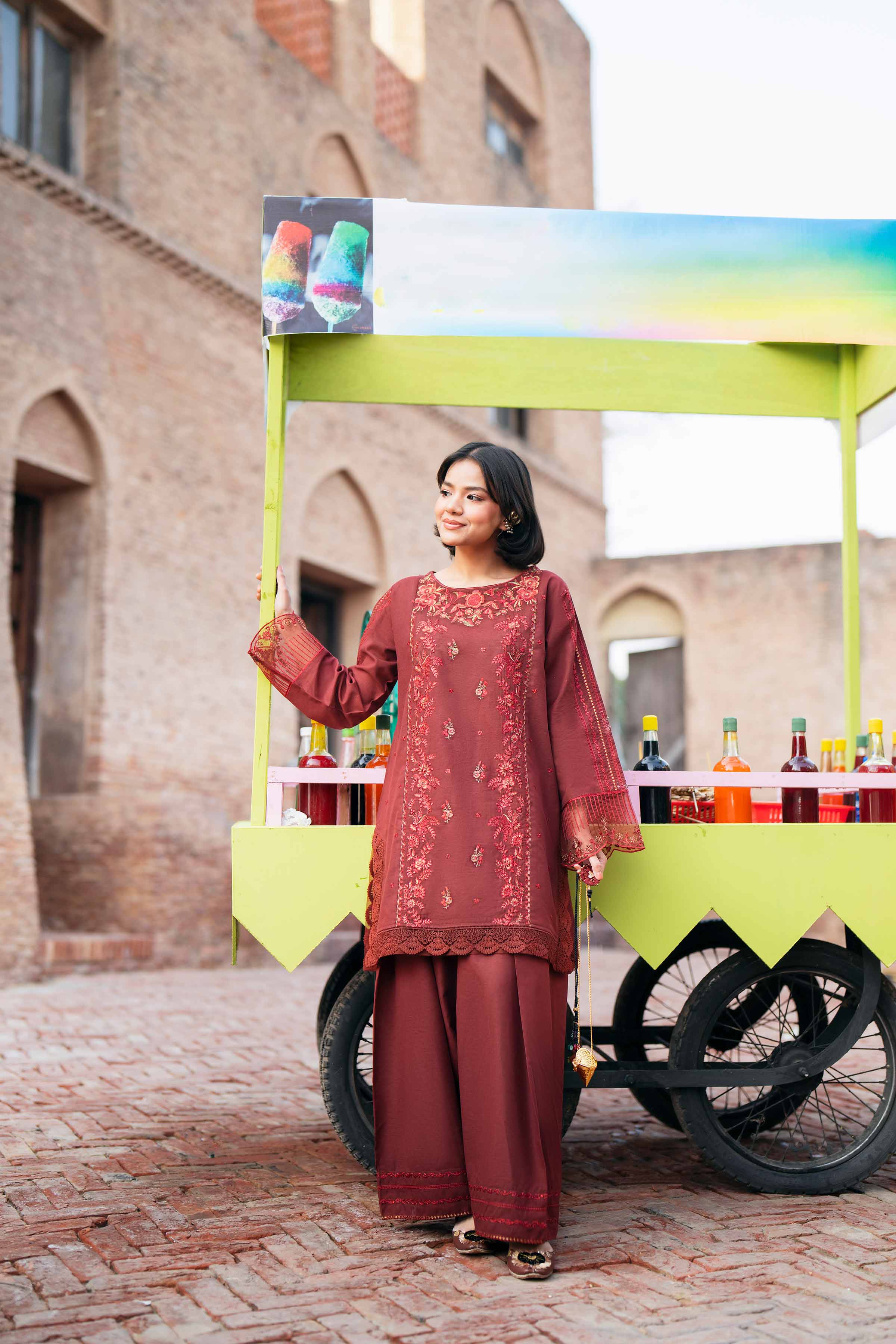 2 Piece - Embroidered Suit - PE26-50