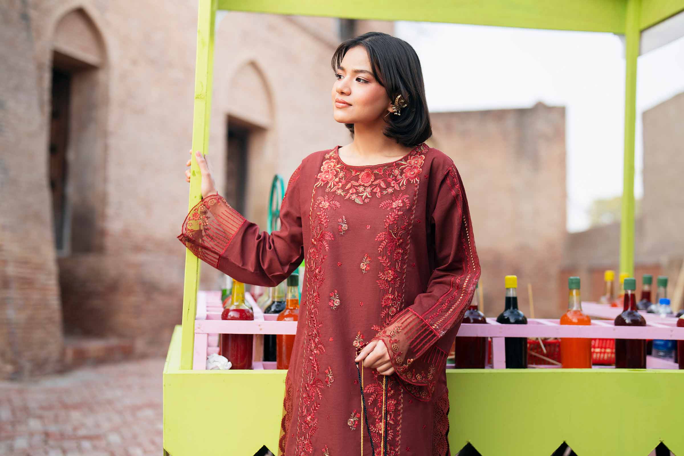 2 Piece - Embroidered Suit - PE26-50