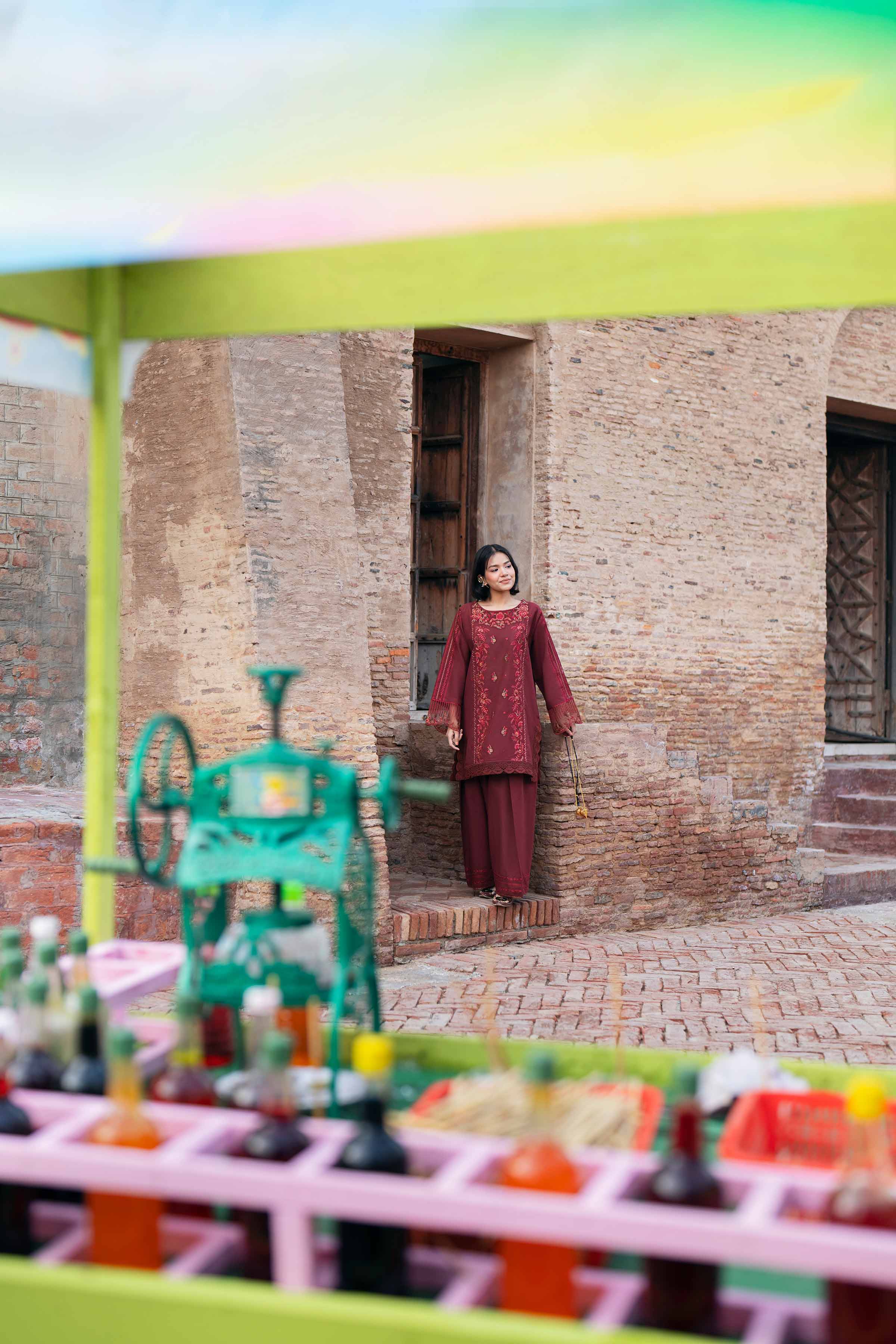 2 Piece - Embroidered Suit - PE26-50