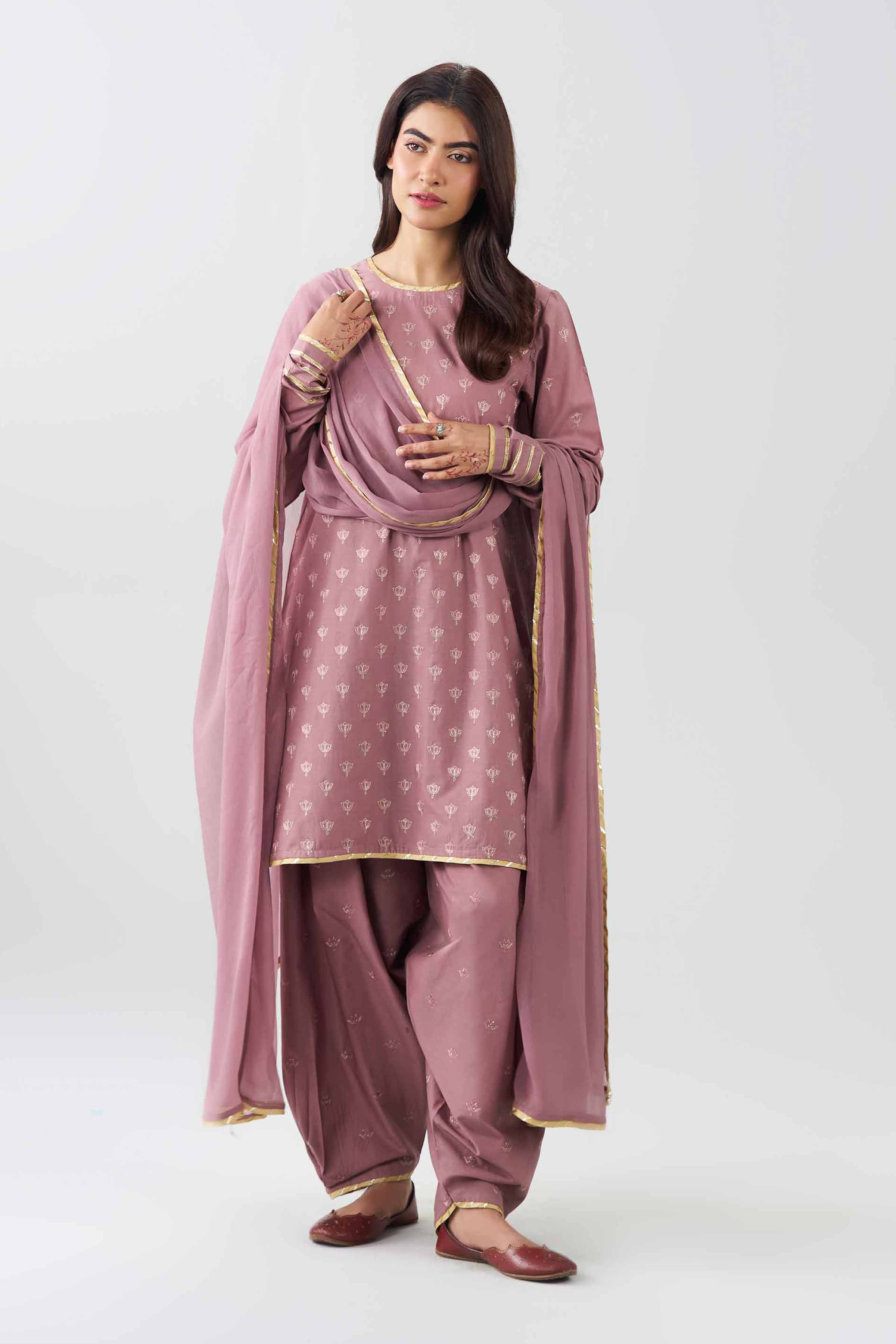 3 Piece - Embroidered Suit - PE26-516