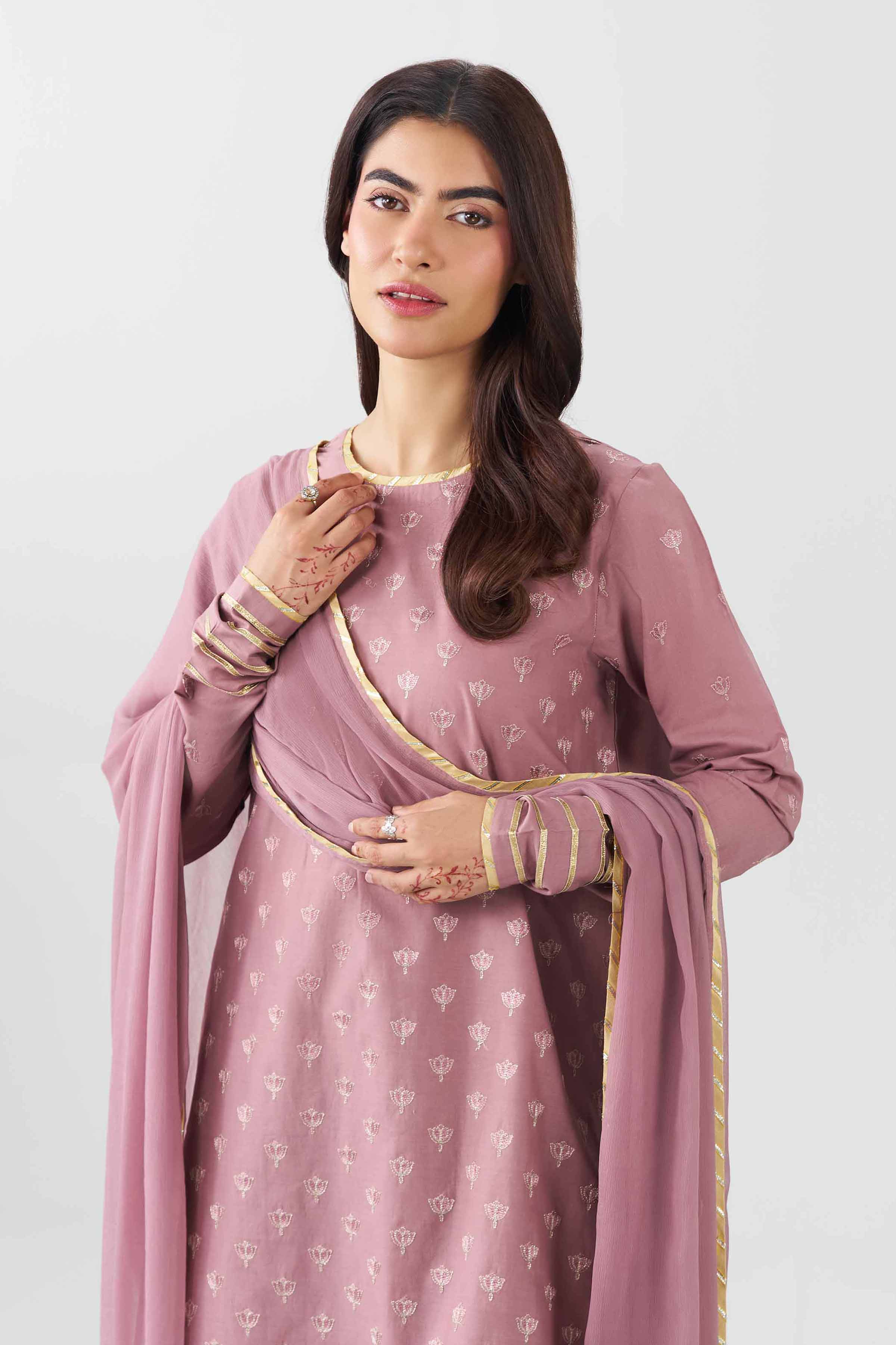 3 Piece - Embroidered Suit - PE26-516
