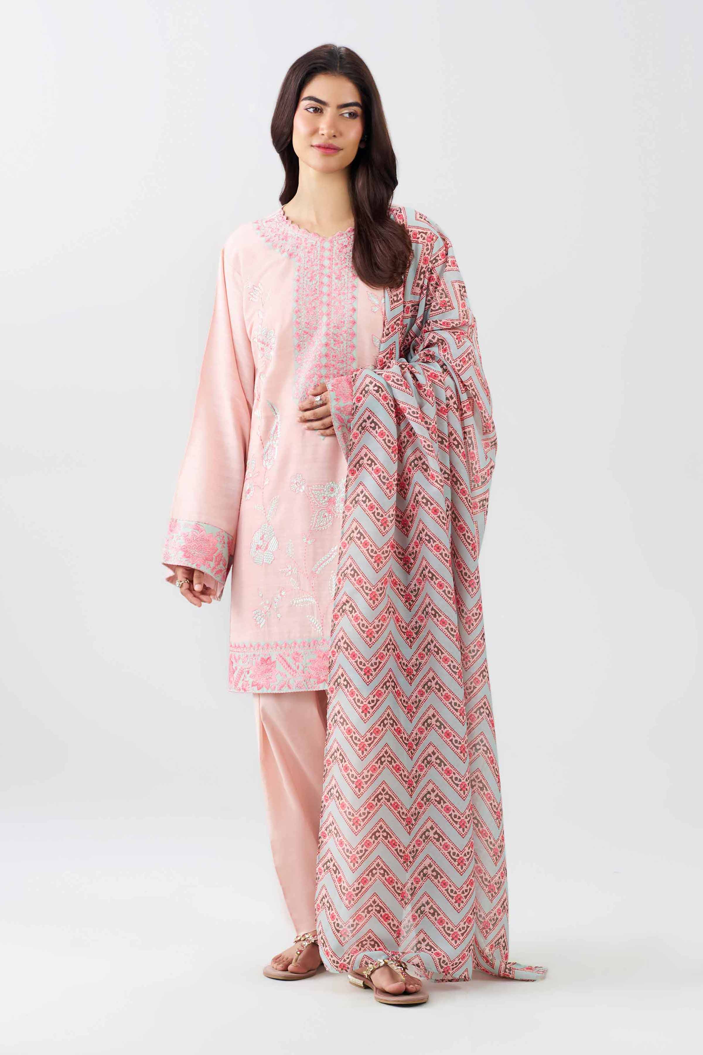 3 Piece - Embroidered Suit - PE26-538