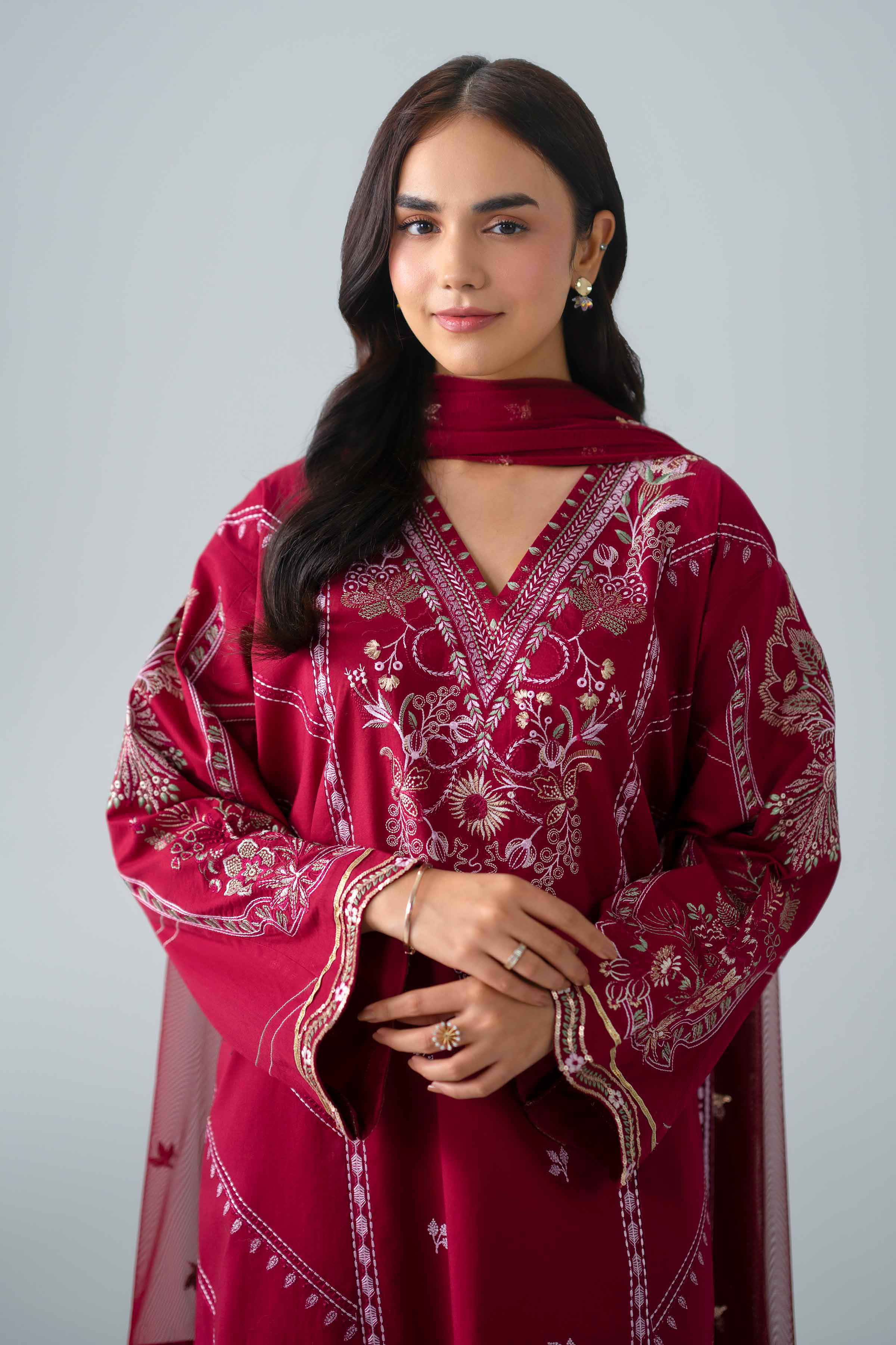 3 Piece - Embroidered Suit - PE26-542