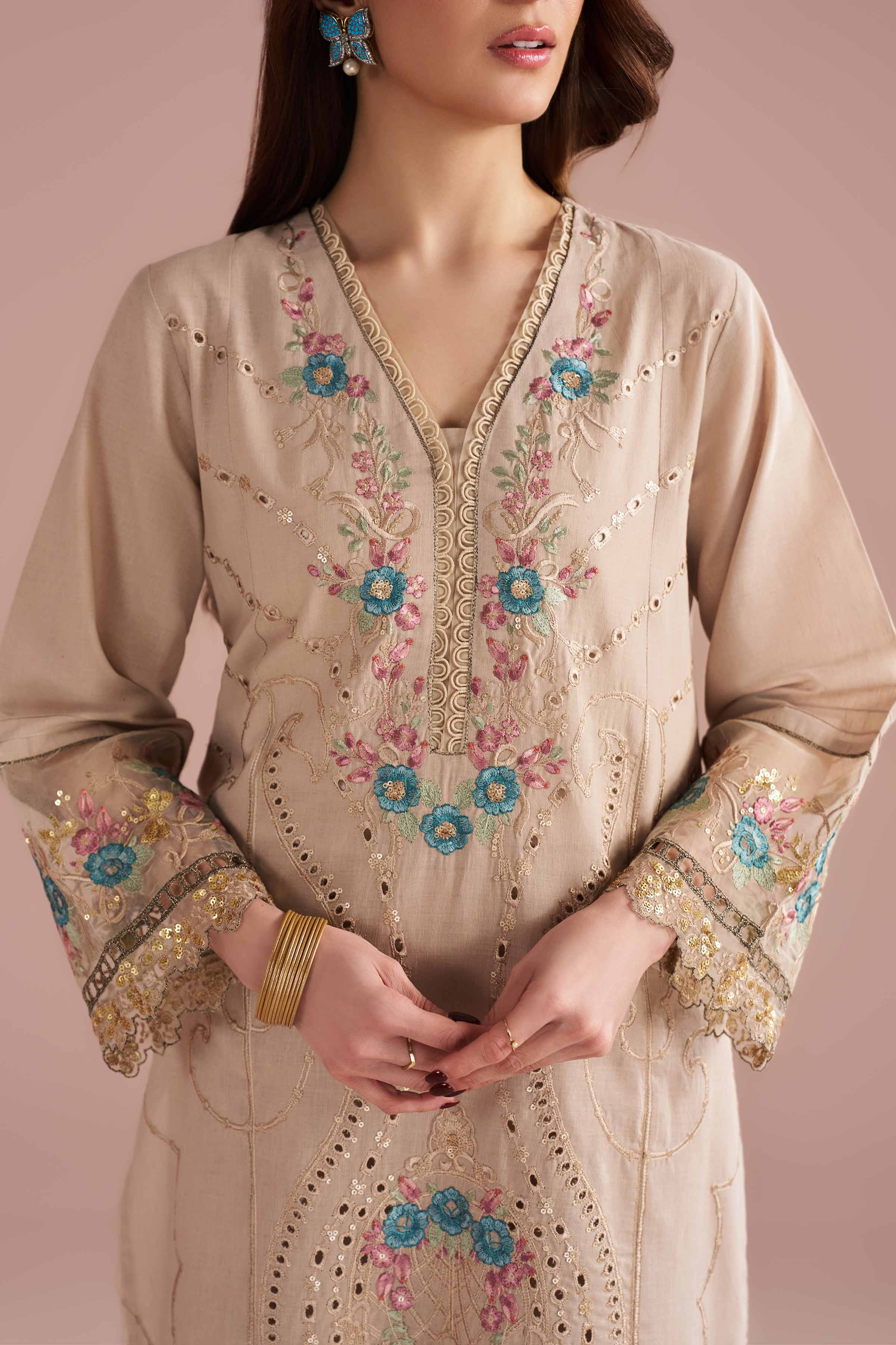 2 Piece - Embroidered Suit - PE26-55 for Women - Pret Collection | Nishat | Shop Online