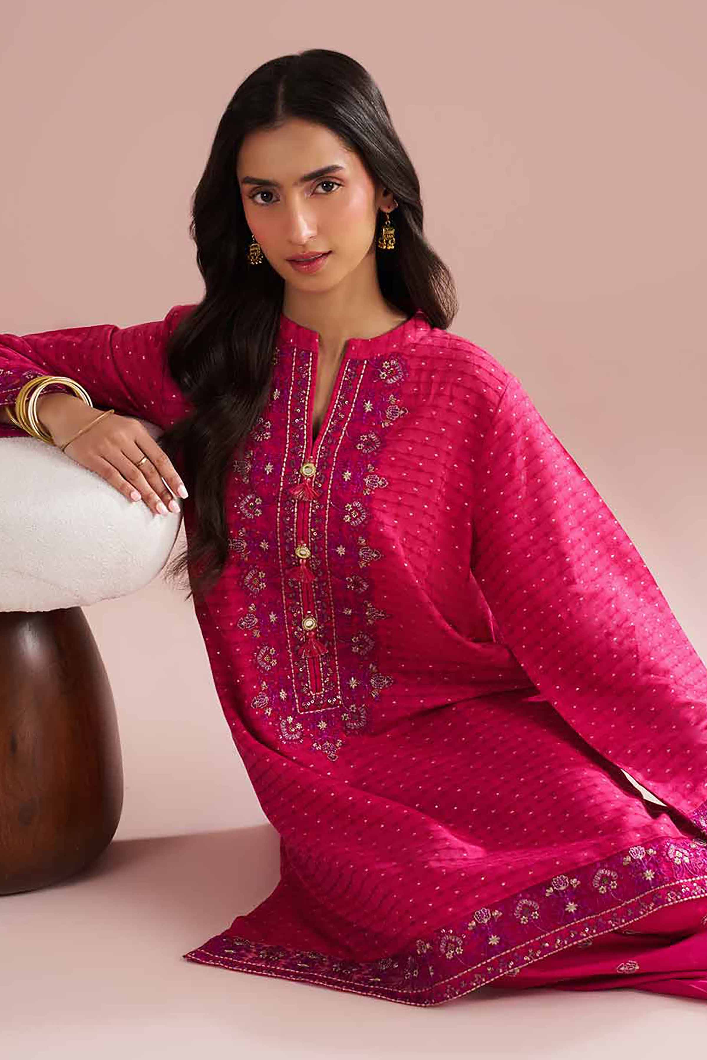 2 Piece - Embroidered Suit - PE26-57