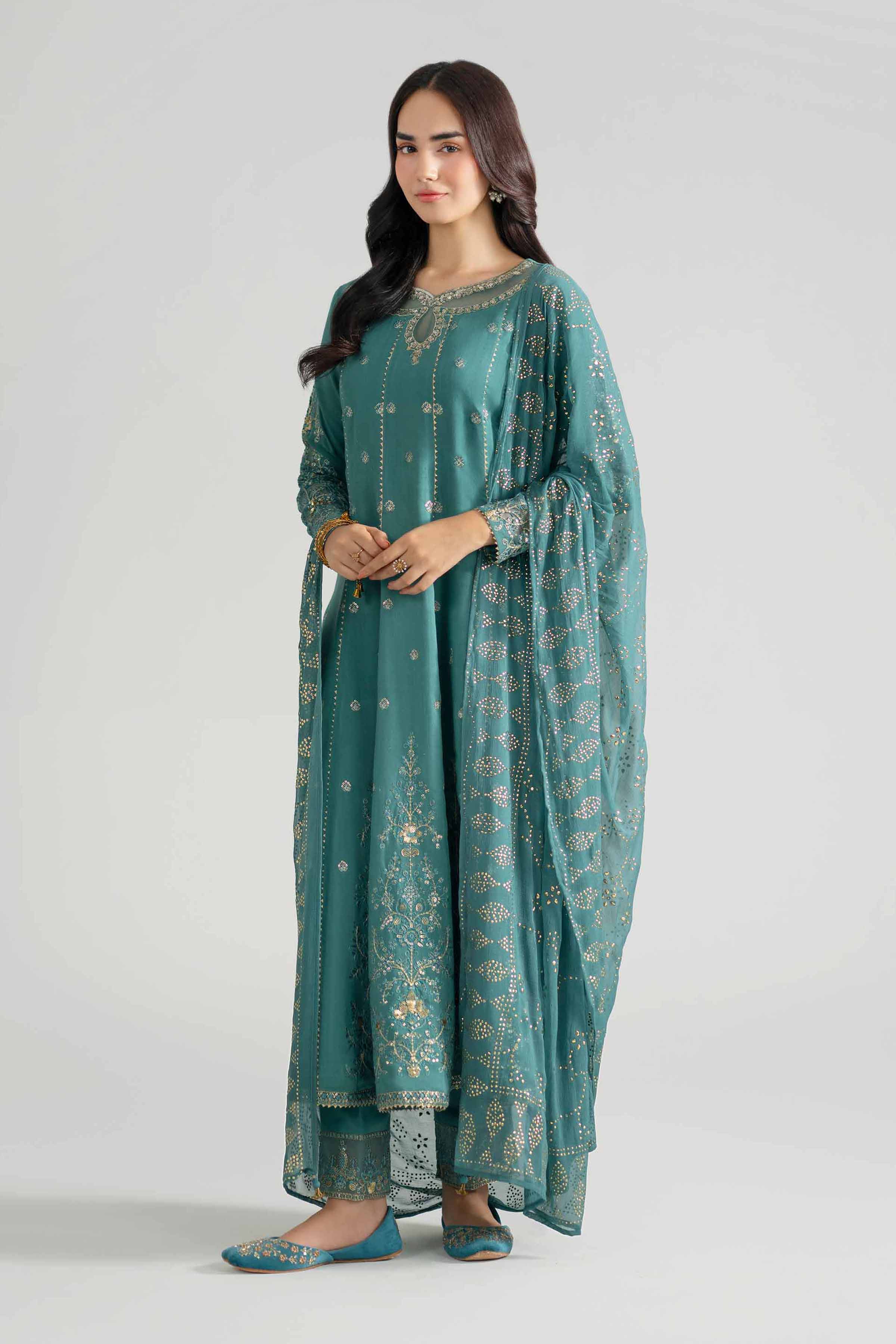 3 Piece - Embroidered Suit - PE26-598