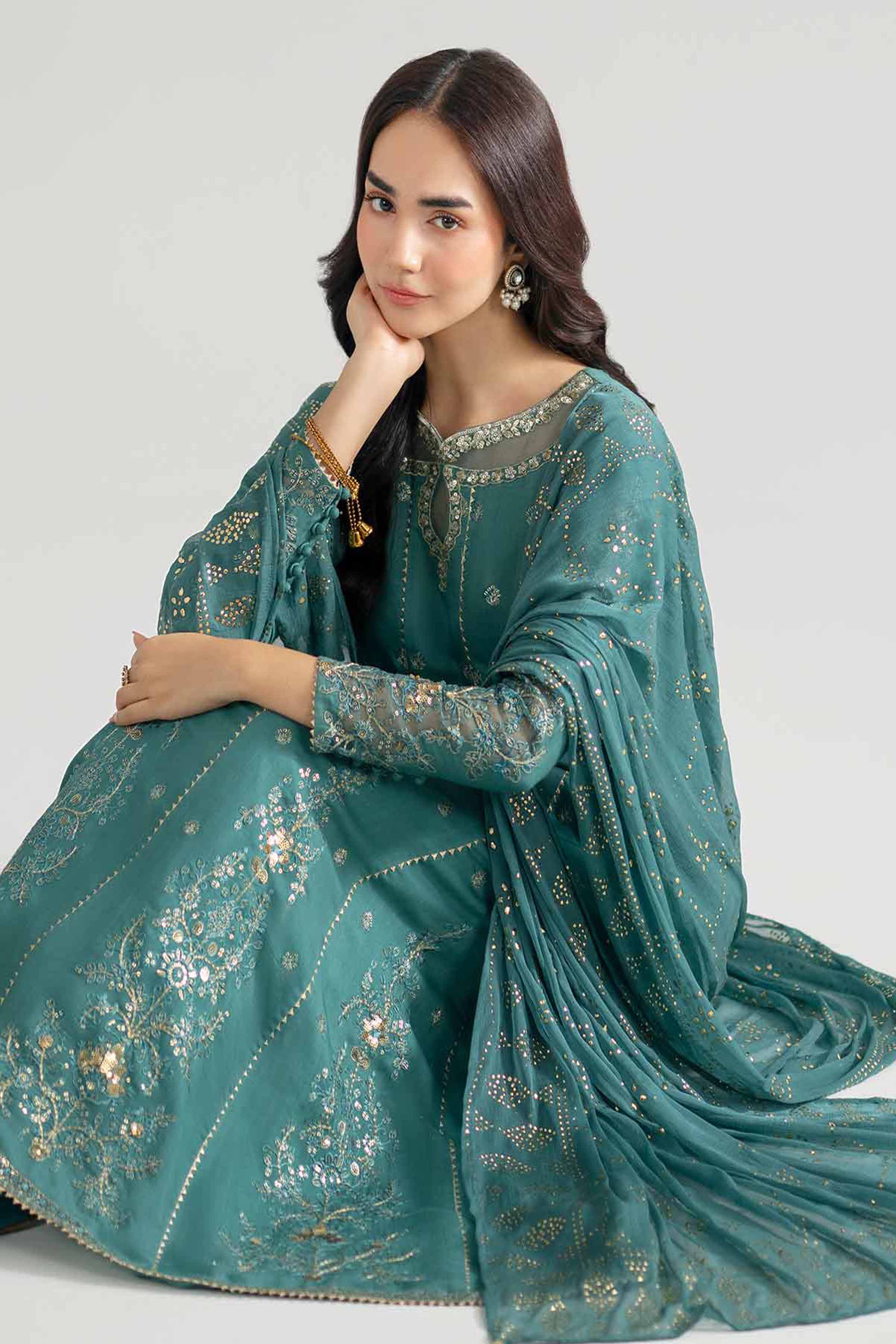 3 Piece - Embroidered Suit - PE26-598