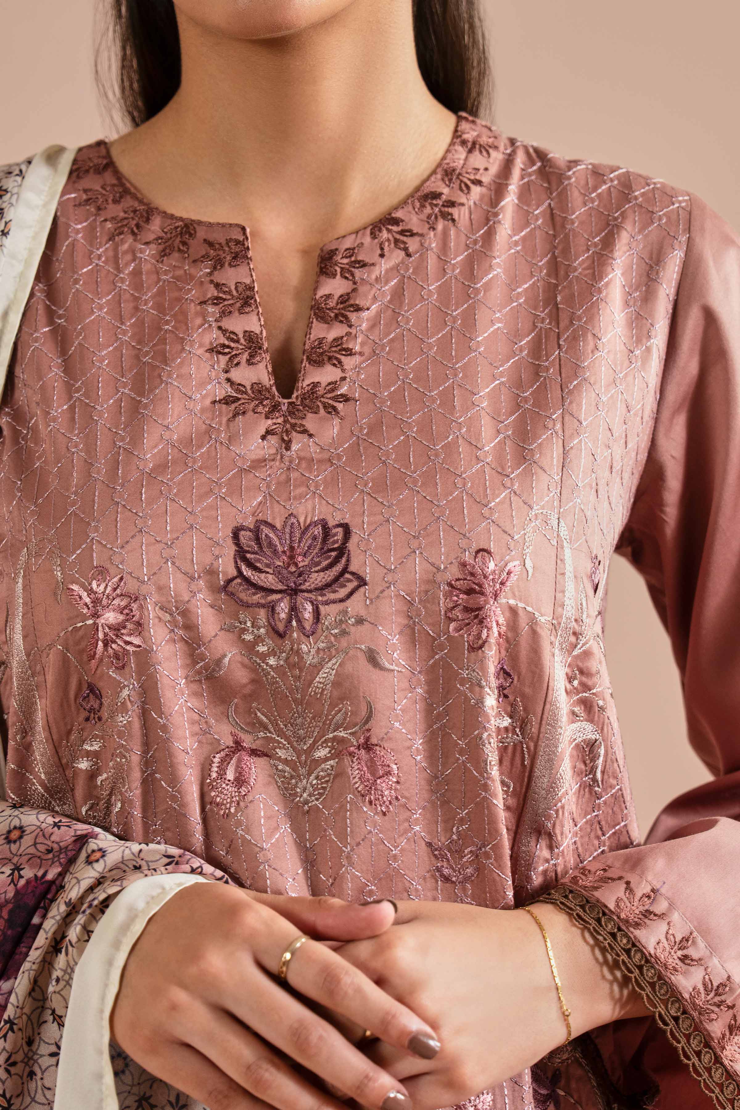 3 Piece - Embroidered Suit - PE26-61 for Women - Pret Collection | Nishat | Shop Online