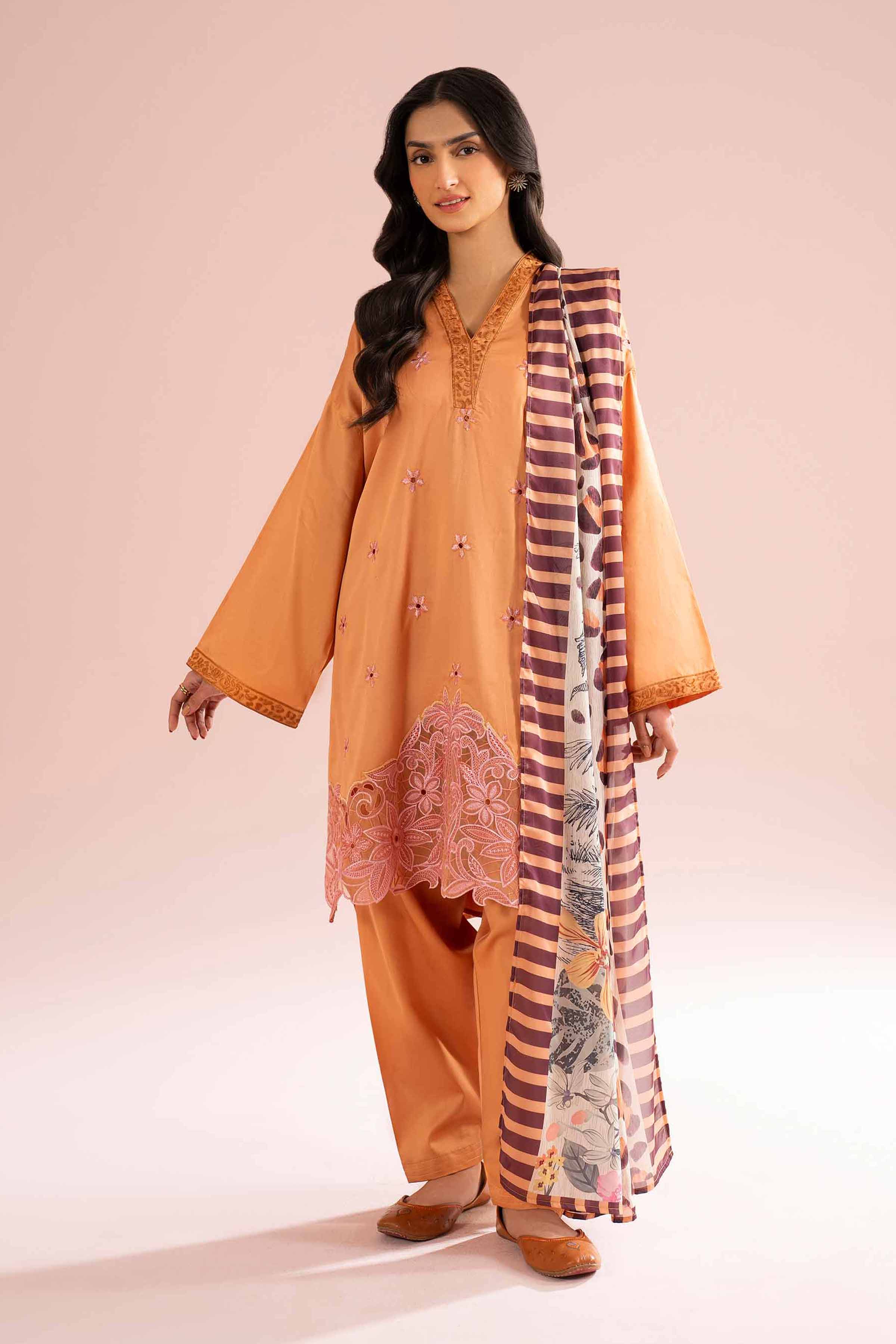 3 Piece - Embroidered Suit - PE26-62 for Women - Pret Collection | Nishat | Shop Online