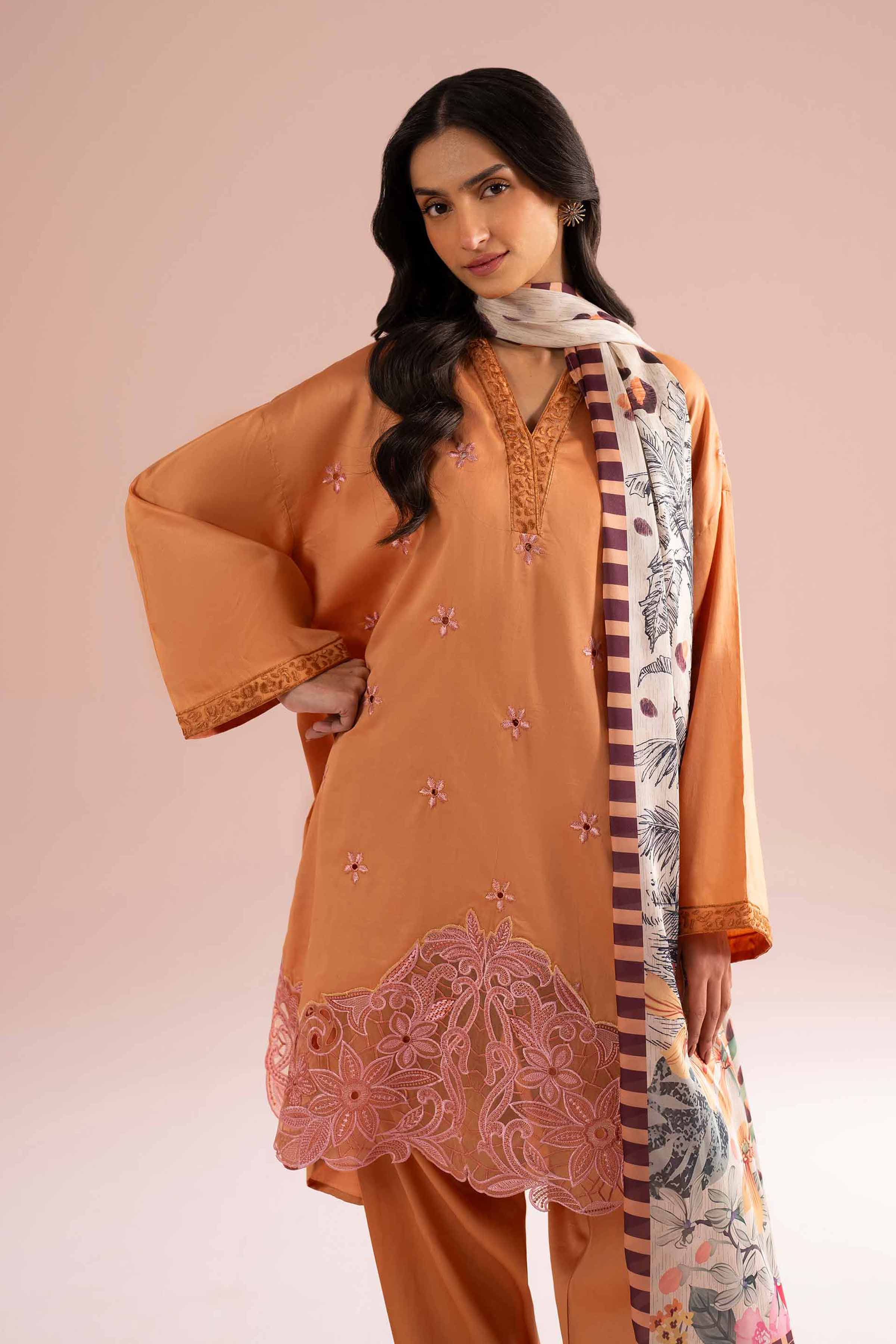 3 Piece - Embroidered Suit - PE26-62 for Women - Pret Collection | Nishat | Shop Online