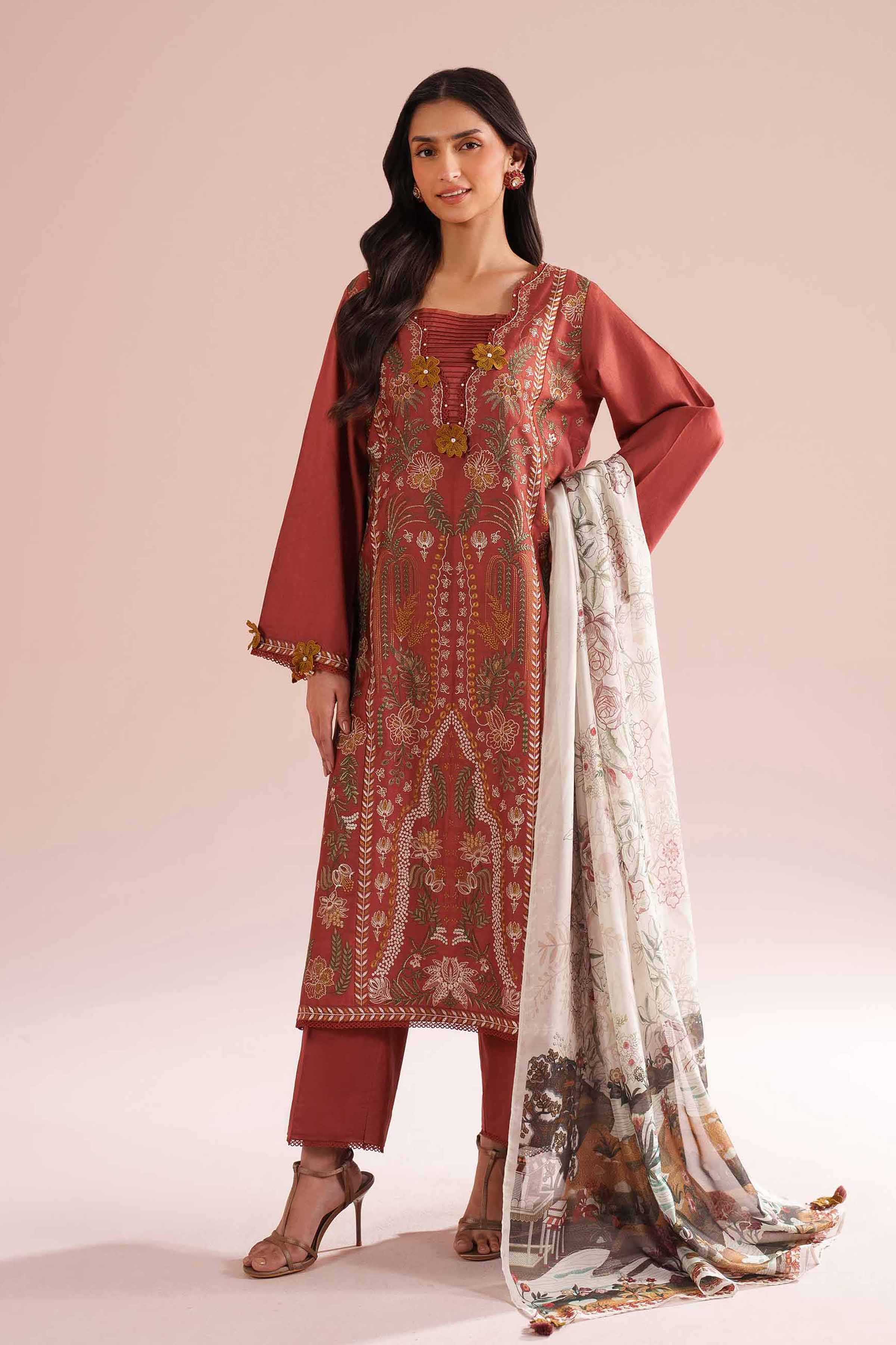 3 Piece - Embroidered Suit - PE26-63