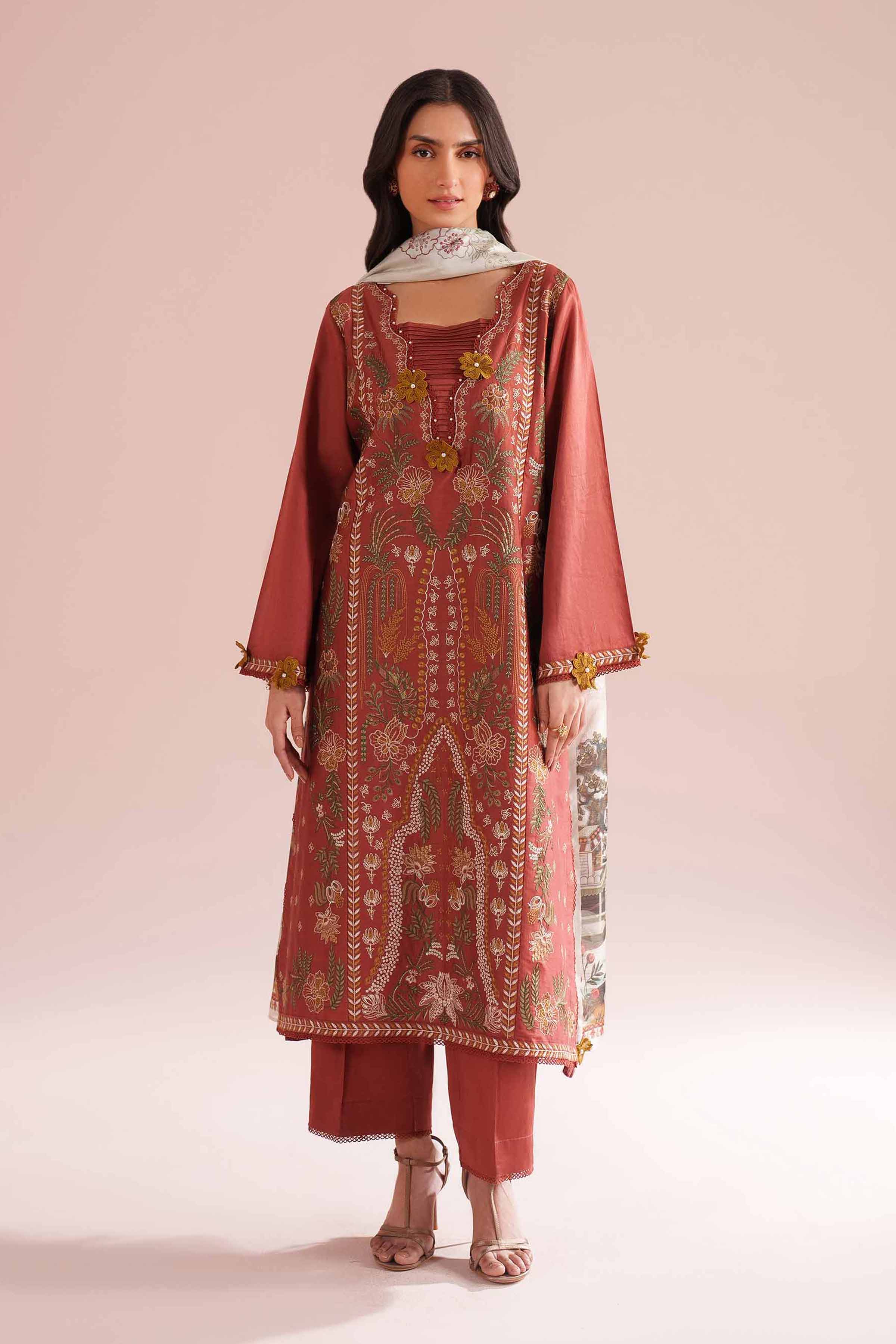 3 Piece - Embroidered Suit - PE26-63