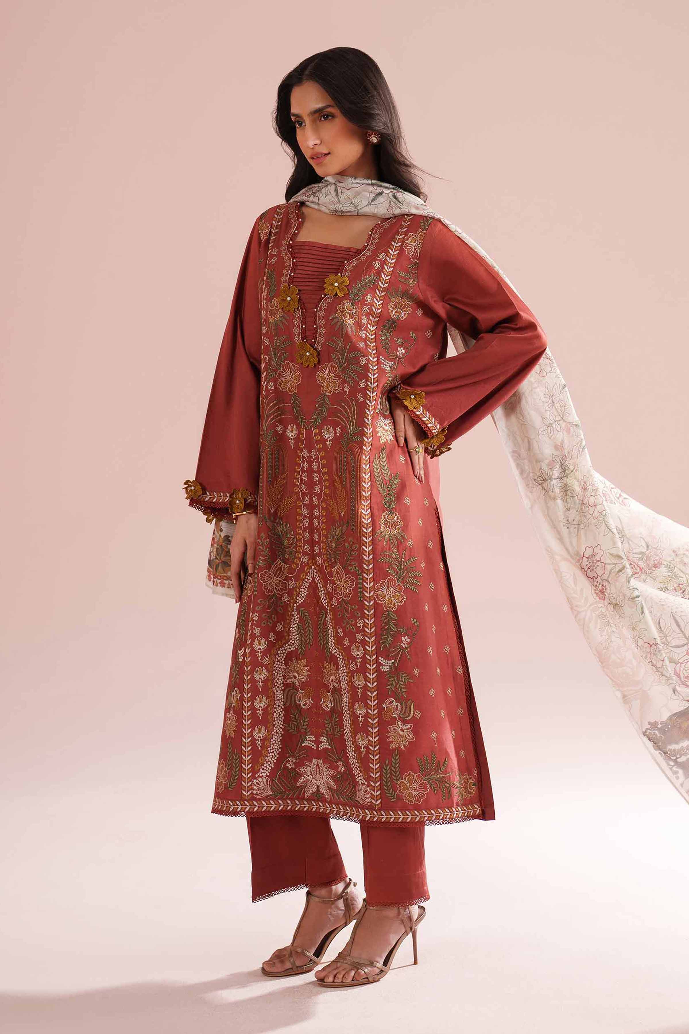 3 Piece - Embroidered Suit - PE26-63