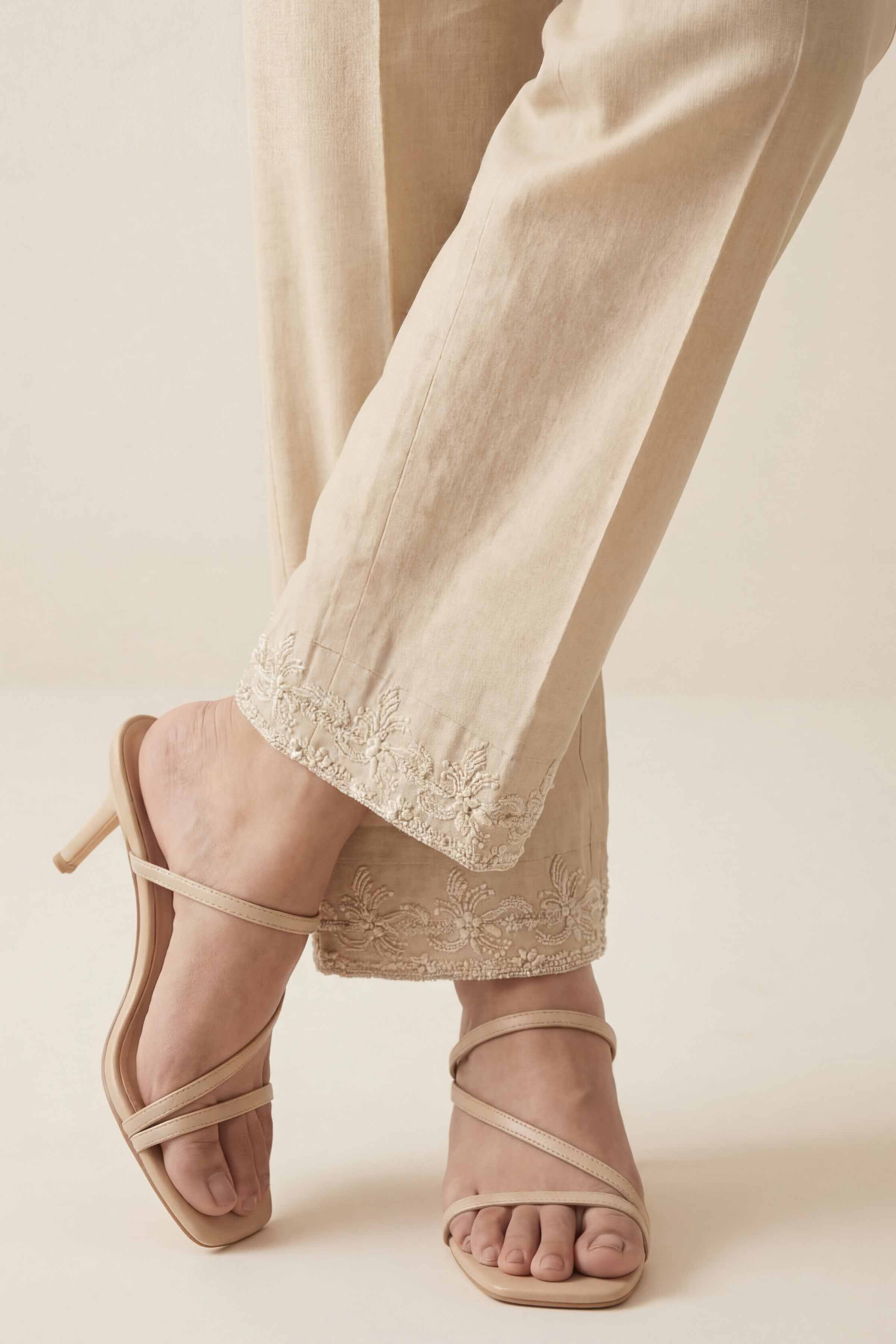 Embroidered Trousers - PE26-636 for Women - Pret Collection | Nishat | Shop Online