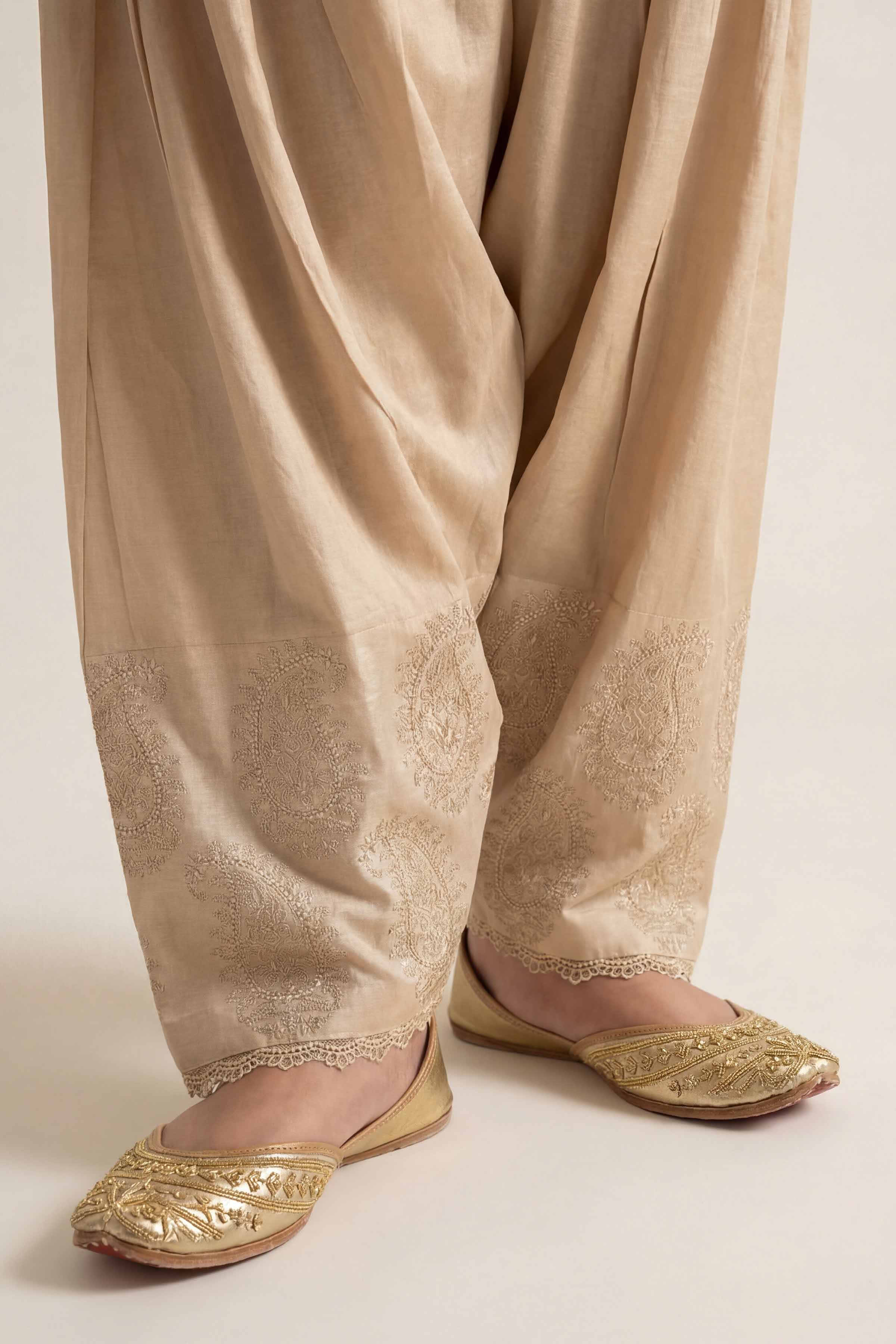 Embroidered Trousers - PE26-644 for Women - Pret Collection | Nishat | Shop Online
