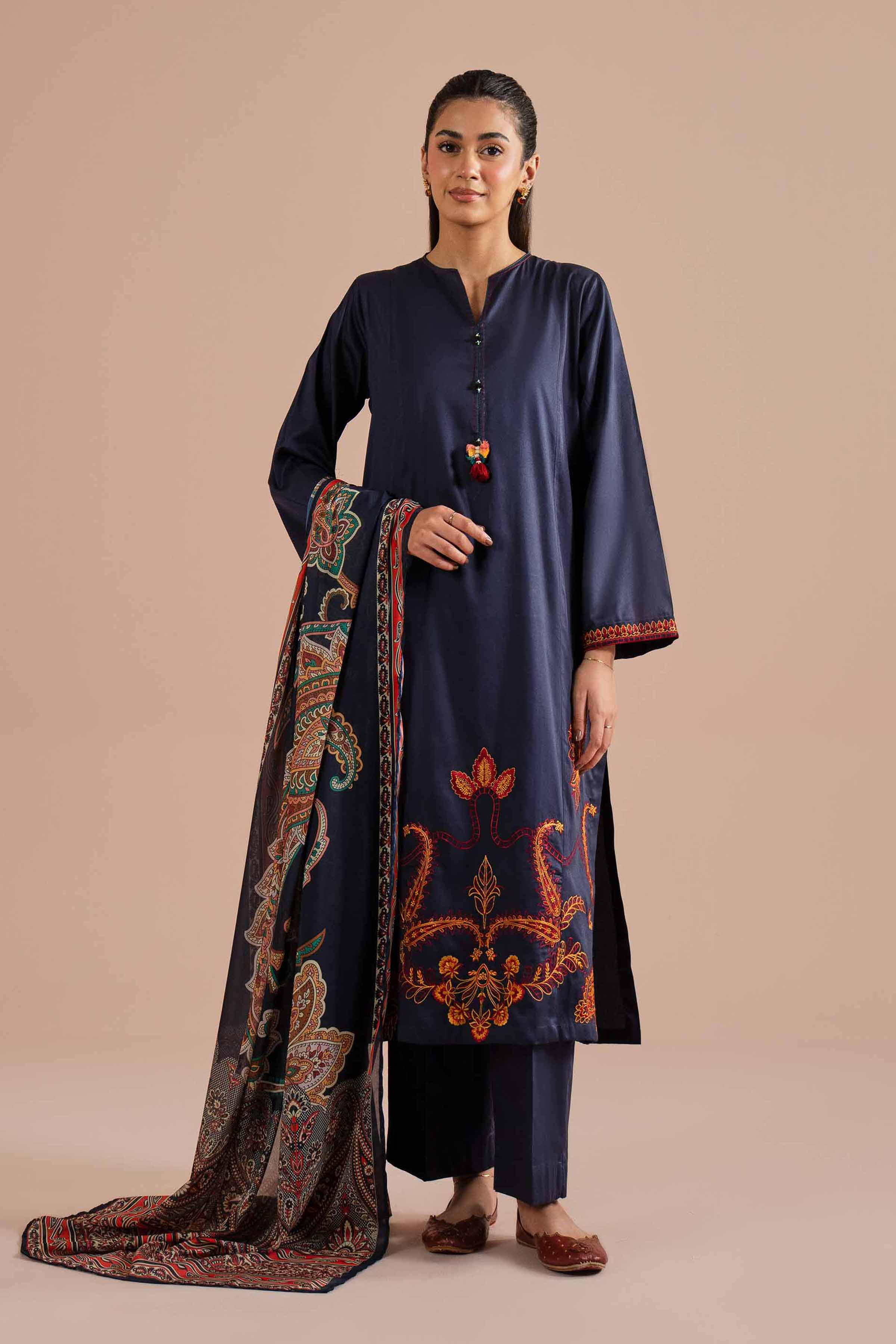3 Piece - Embroidered Suit - PE26-65 for Women - Pret Collection | Nishat | Shop Online