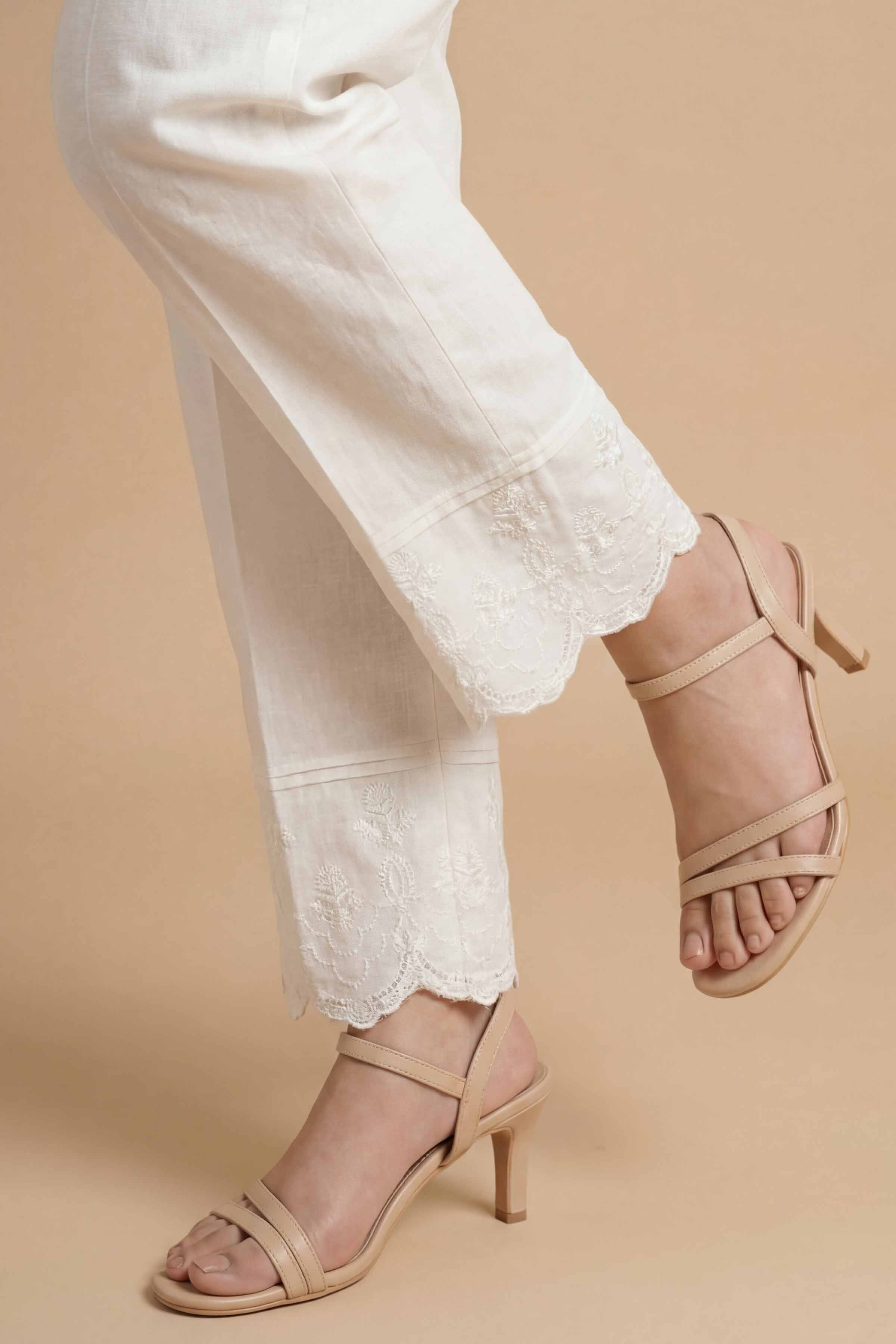 Embroidered Trousers - PE26-655 for Women - Pret Collection | Nishat | Shop Online