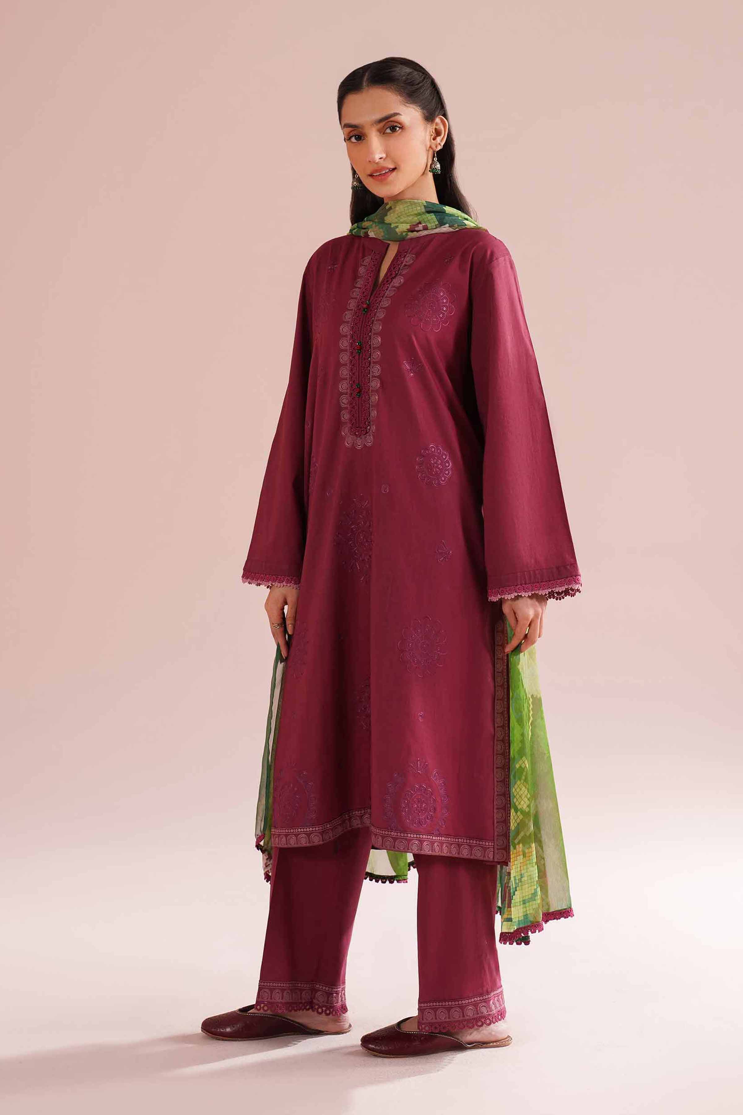 3 Piece - Embroidered Suit - PE26-66 for Women - Pret Collection | Nishat | Shop Online