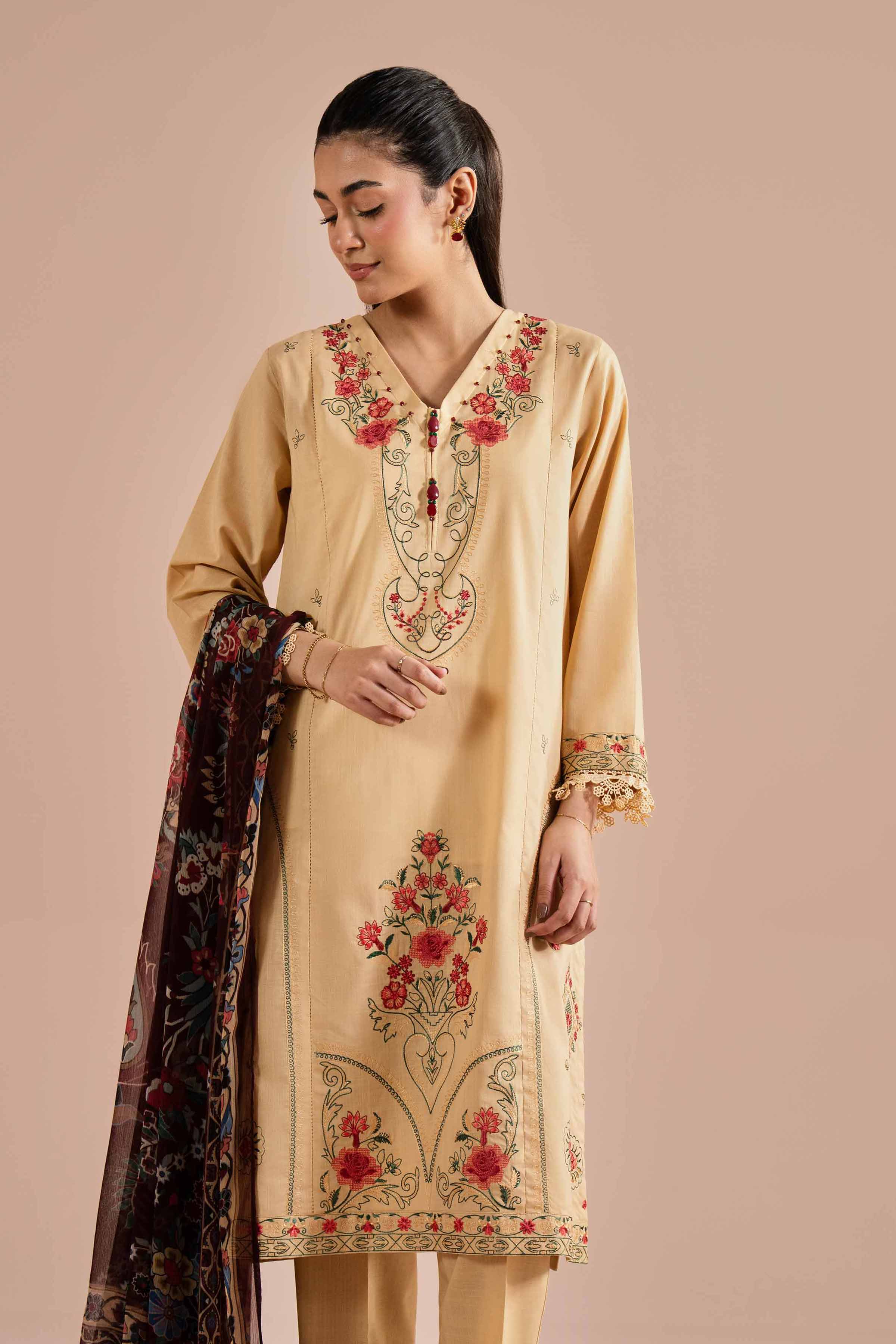 3 Piece - Embroidered Suit - PE26-67 for Women - Pret Collection | Nishat | Shop Online