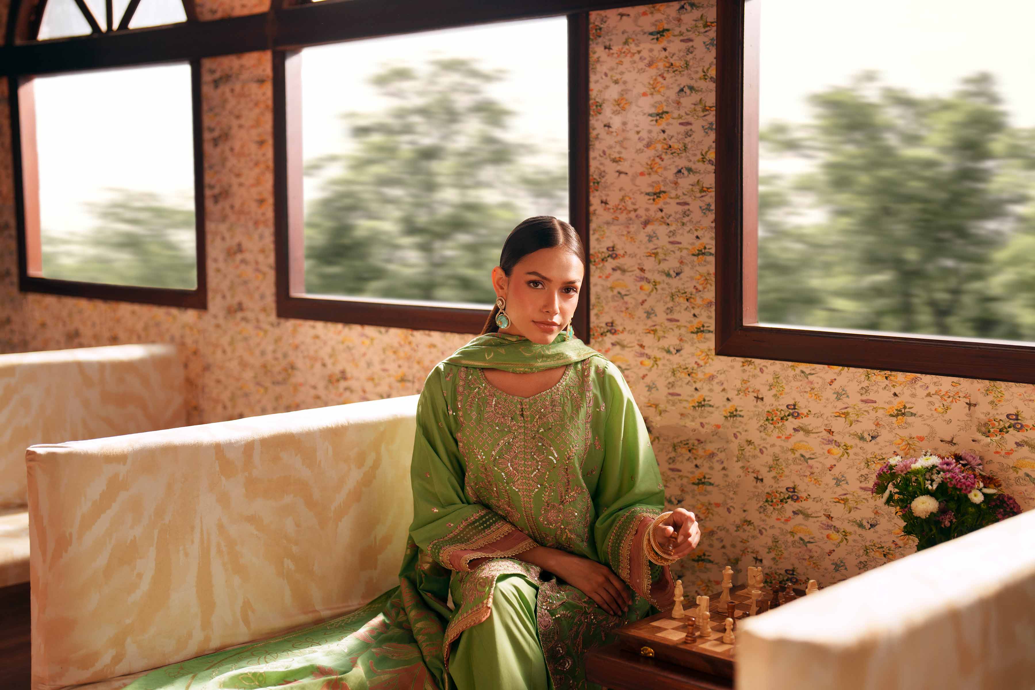 3 Piece - Embroidered Suit - PE26-78