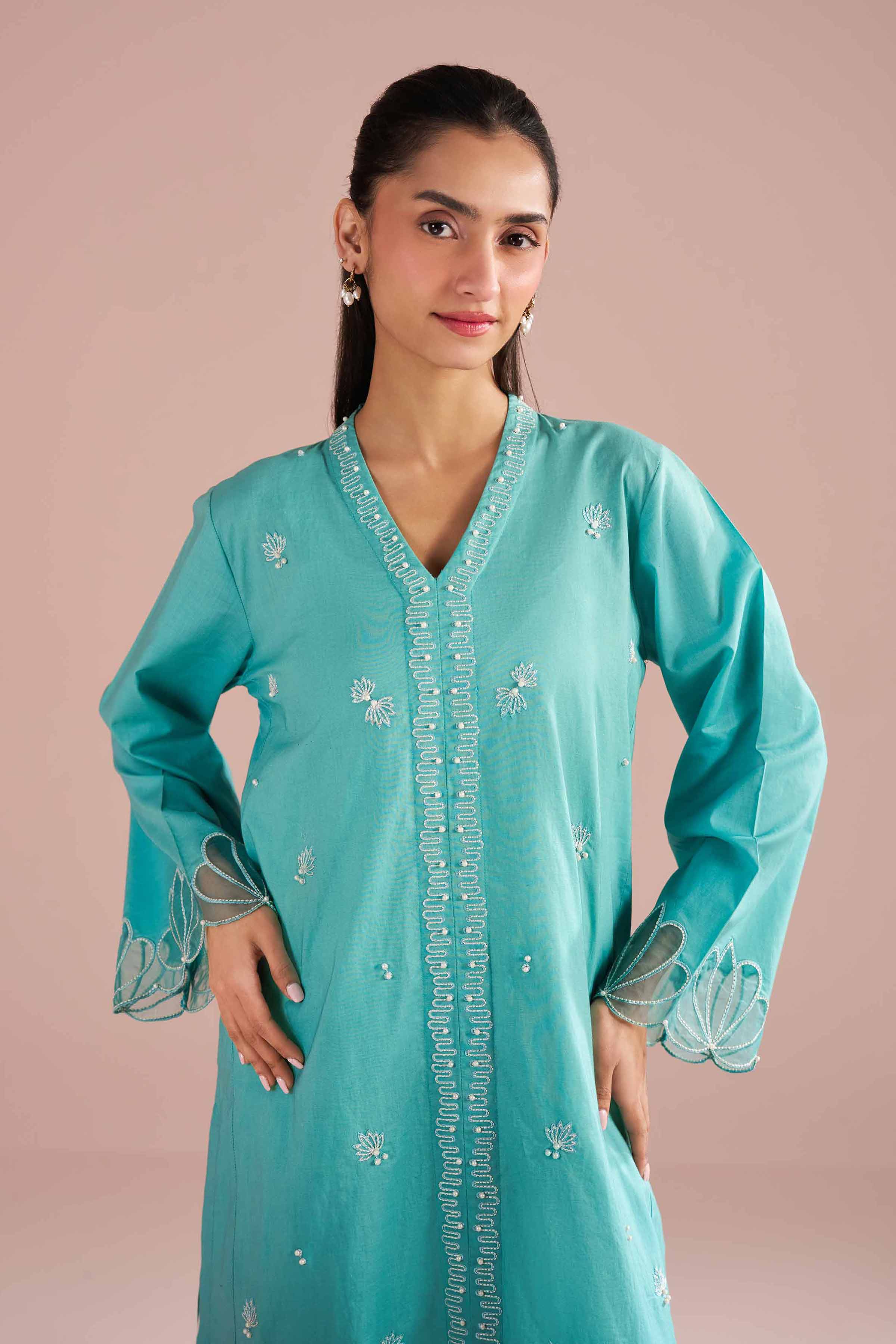 Embroidered Shirt - PE26-93 for Women - Pret Collection | Nishat | Shop Online