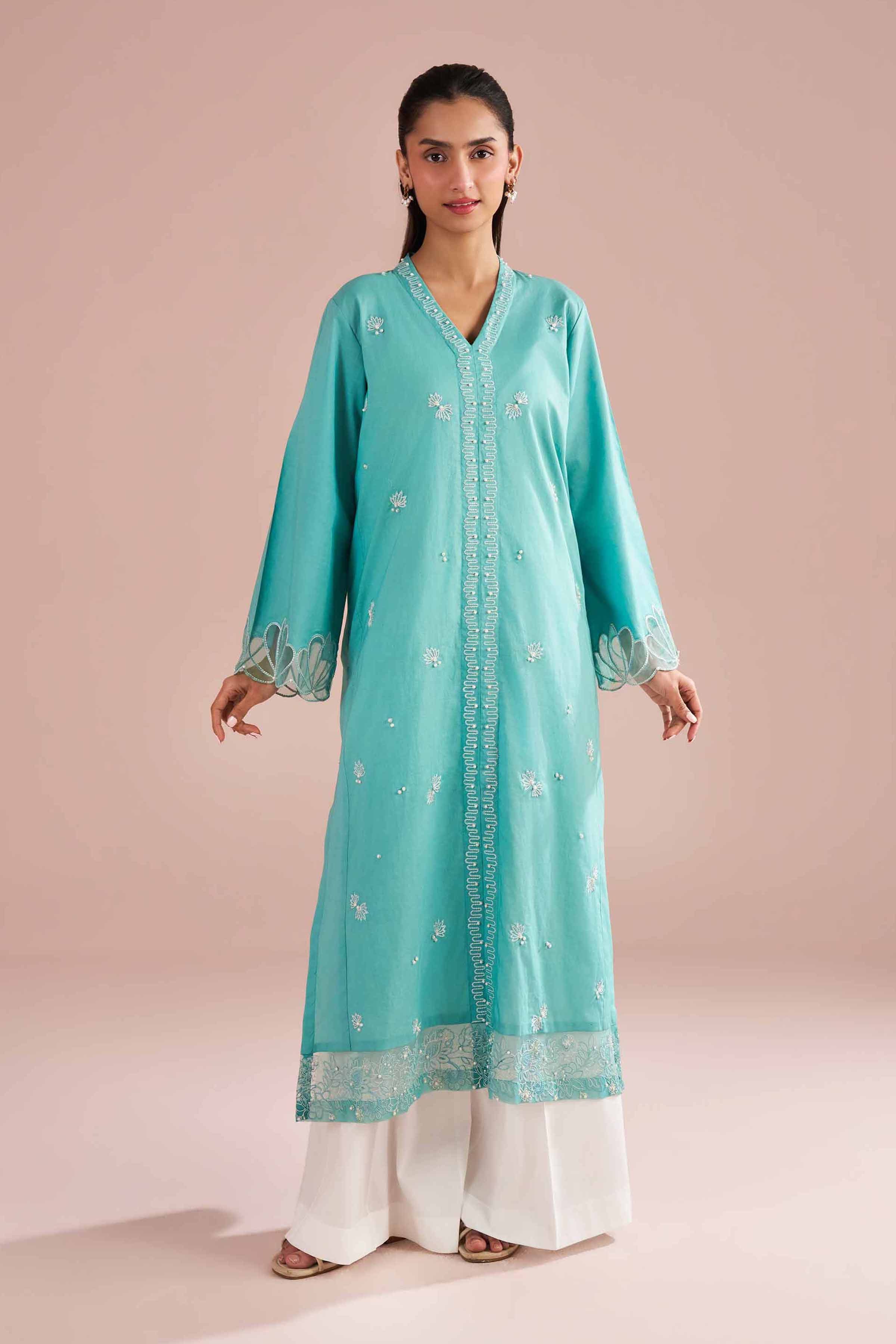 Embroidered Shirt - PE26-93 for Women - Pret Collection | Nishat | Shop Online