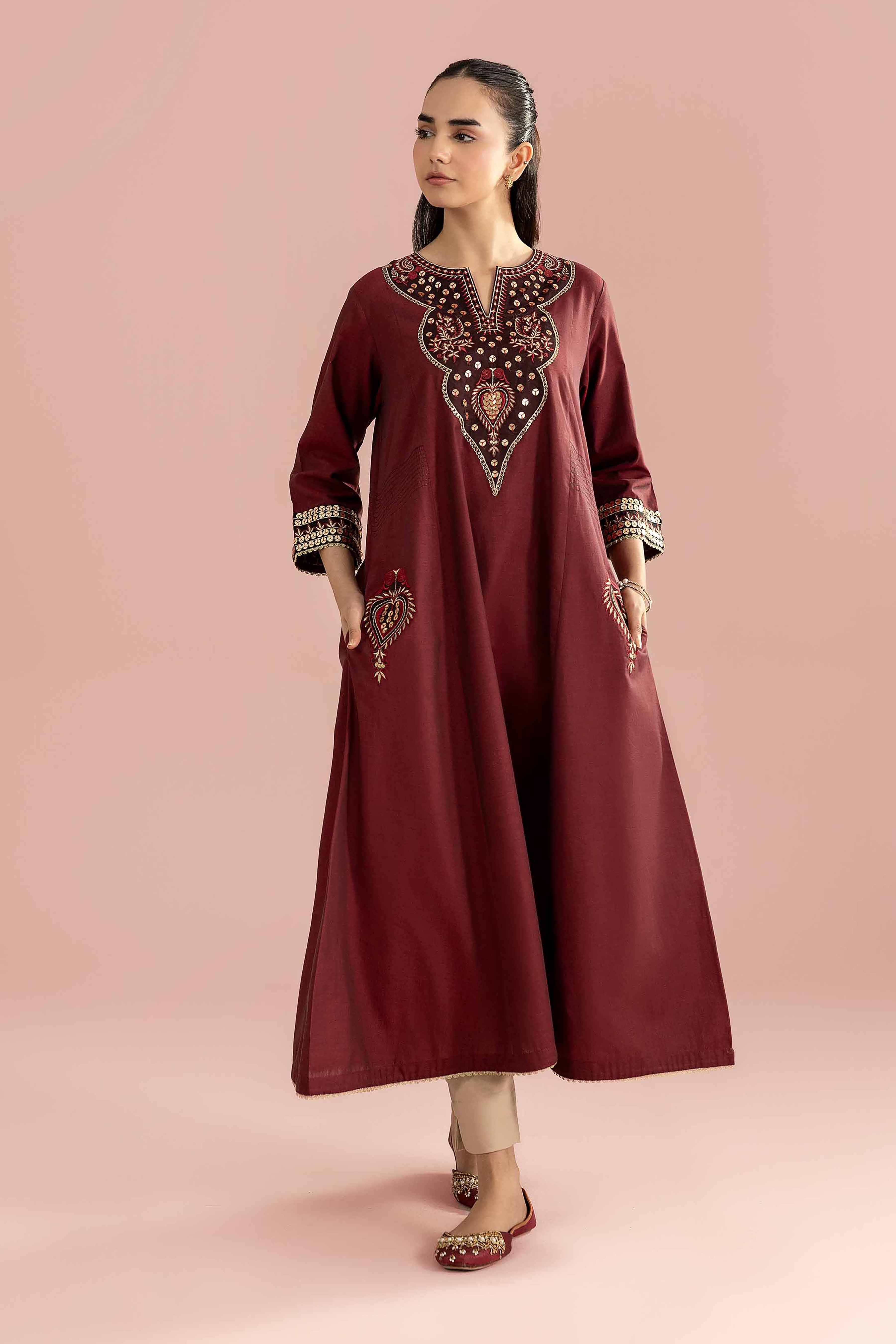 Embroidered Shirt - PE26-97 for Women - Pret Collection | Nishat | Shop Online