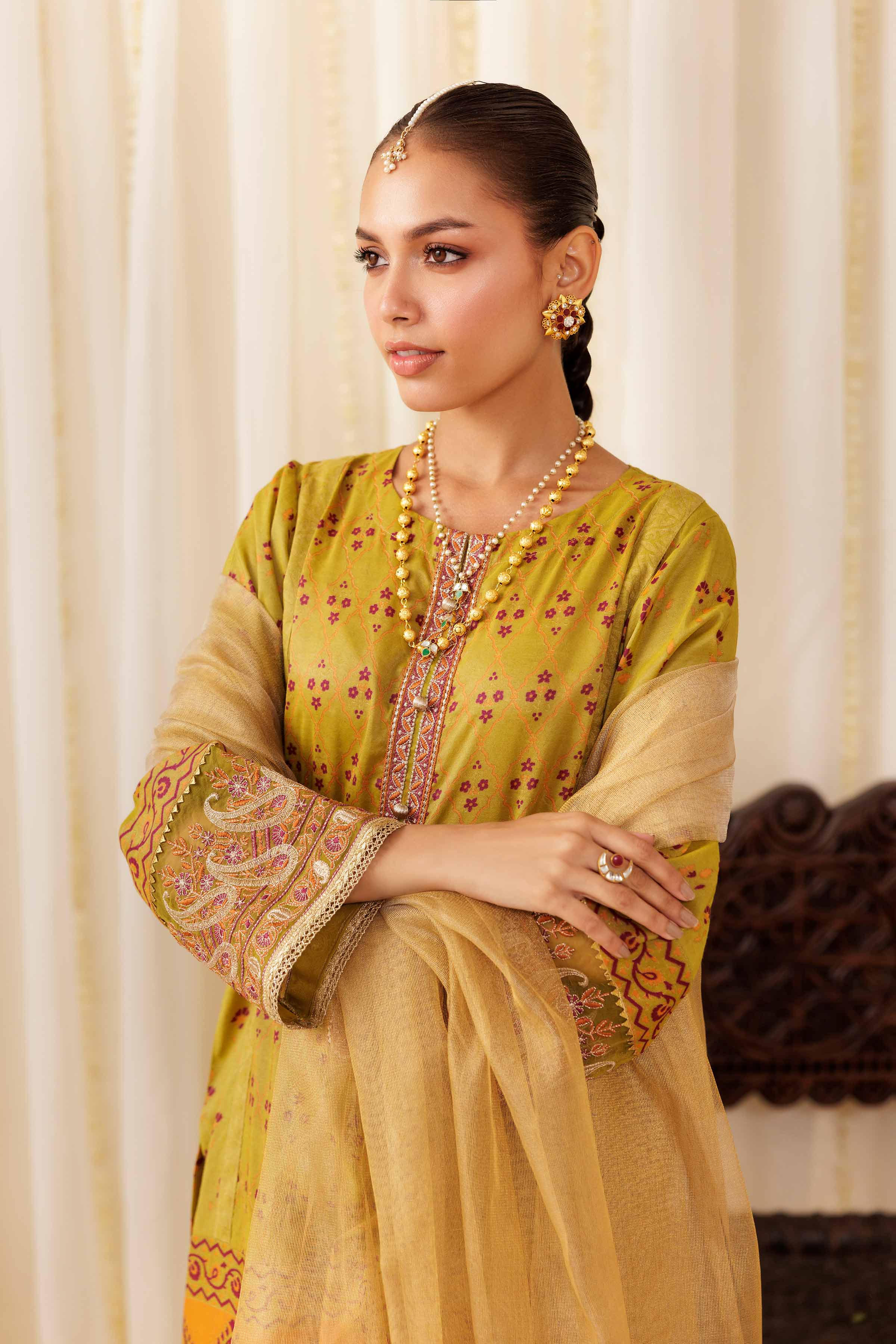3 Piece - Printed Embroidered Suit - PFE25-40 for Women - Pret Collection | Nishat | Shop Online
