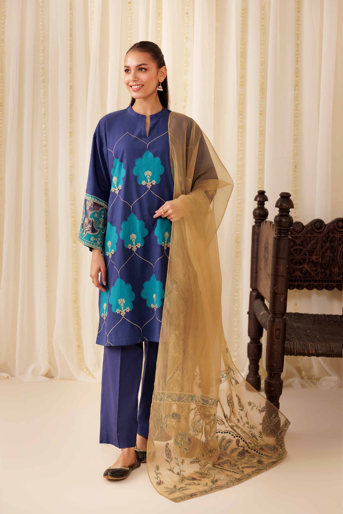 3 Piece - Embroidered Suit - PFE25-42 for Women - Pret Collection | Nishat | Shop Online