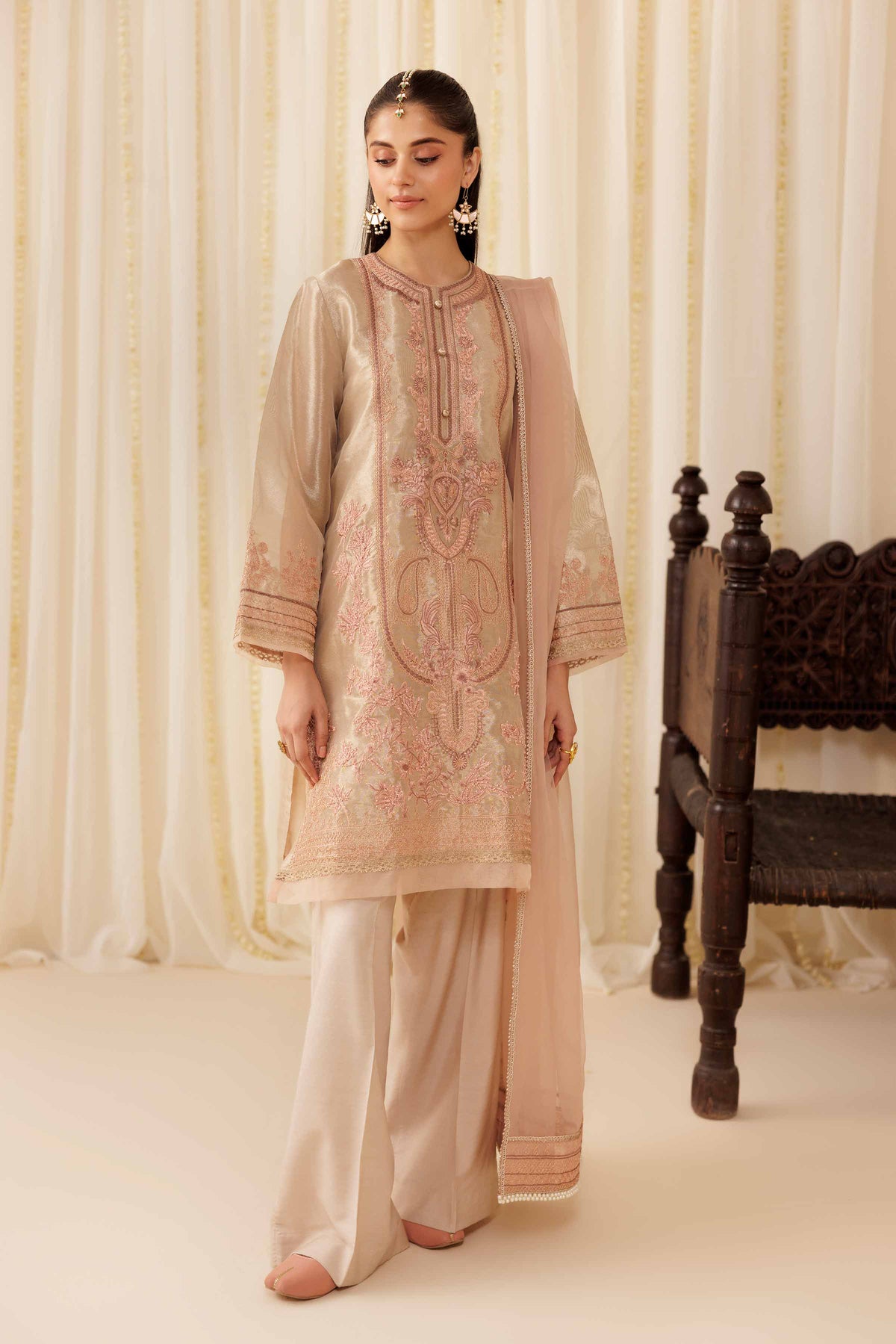3 Piece - Embroidered Suit - PFE25-55 for Women - Pret Collection | Nishat | Shop Online