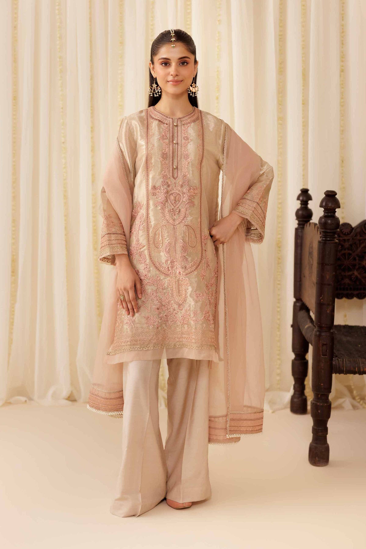 3 Piece - Embroidered Suit - PFE25-55 for Women - Pret Collection | Nishat | Shop Online
