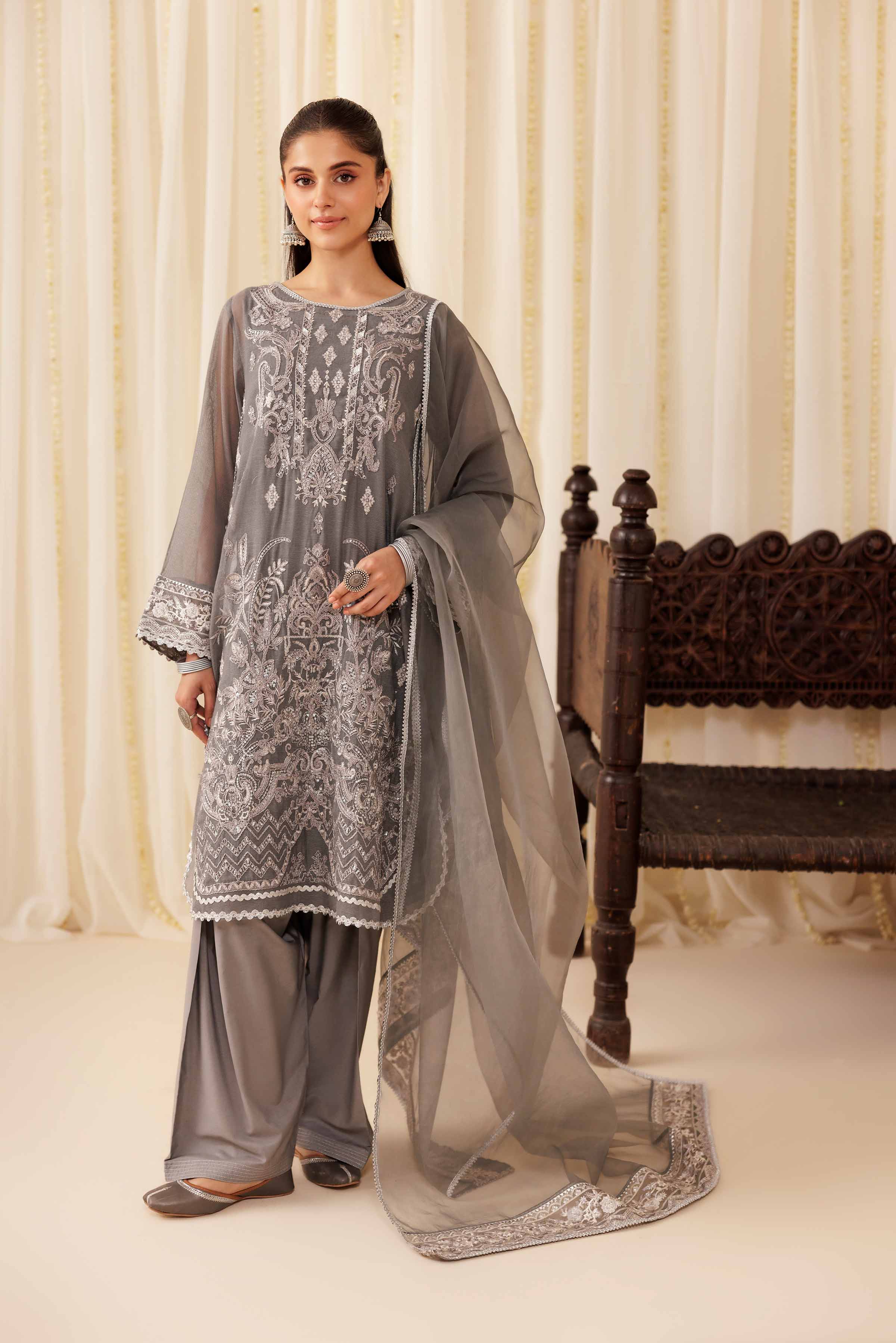 3 Piece - Embroidered Suit - PFE25-56 for Women - Pret Collection | Nishat | Shop Online