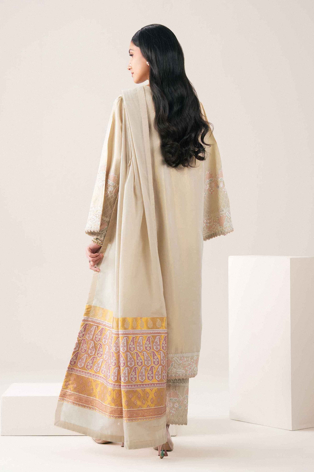 3 PIECE - EMBROIDERED SUIT - PFE26-40