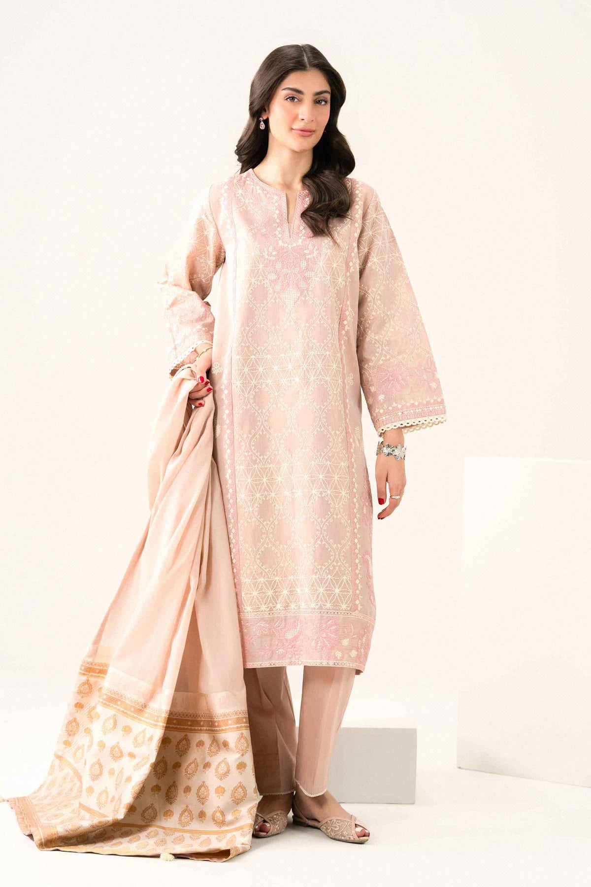 3 Piece - Embroidered Suit - PFE26-41