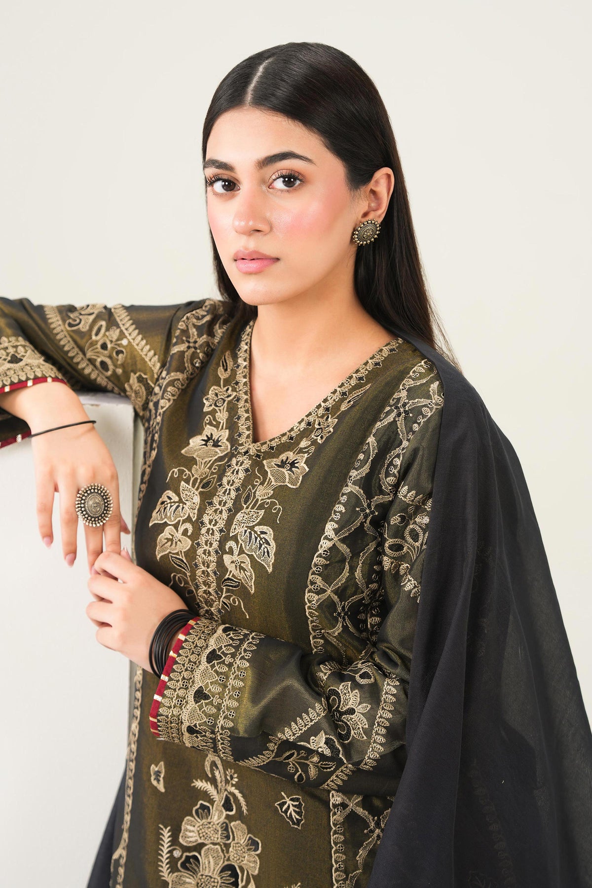 3 Piece - Embroidered Suit - PFE26-42