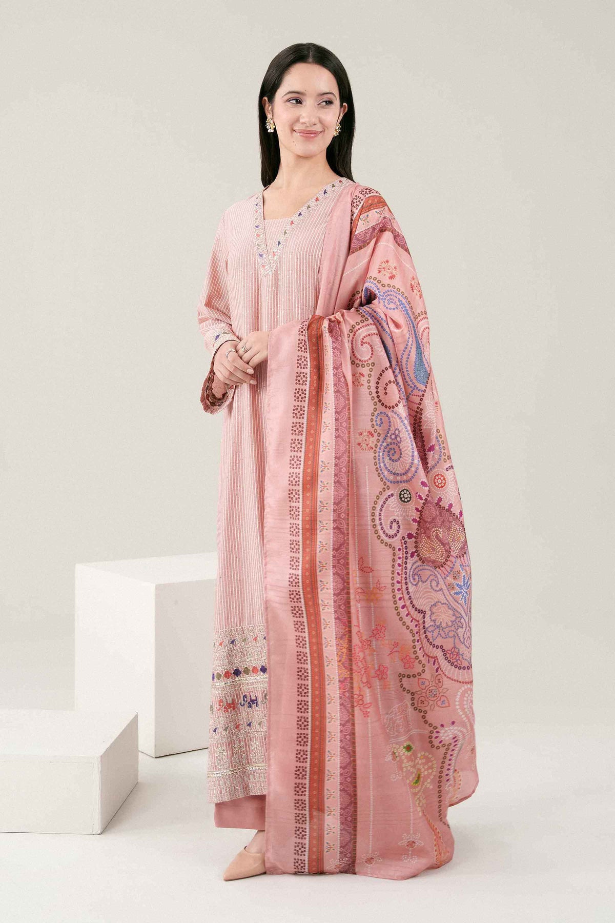 3 Piece - Embroidered Suit - PFE26-49 for Women - Pret Collection | Nishat | Shop Online