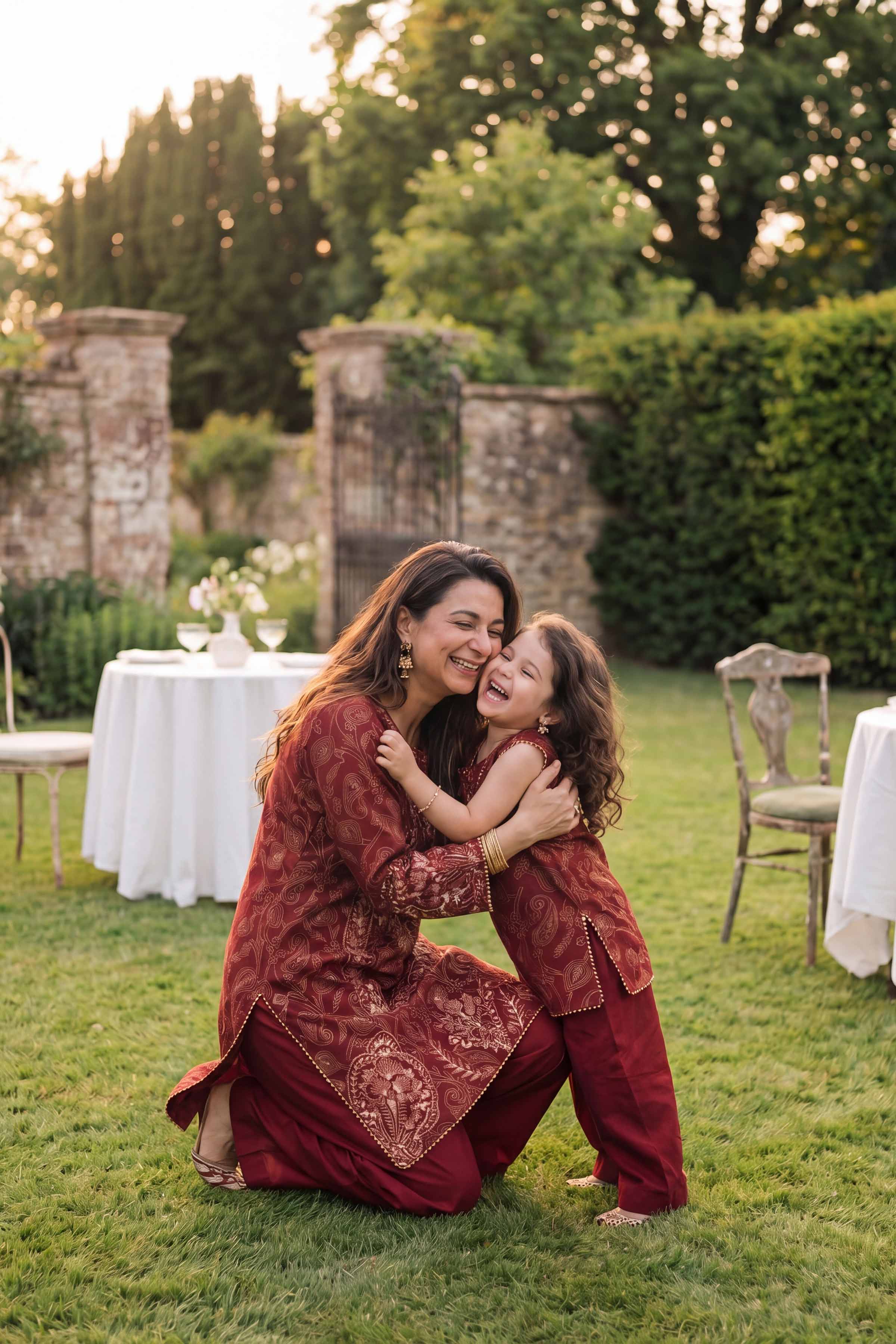 2 Piece - Printed Embroidered Suit - PMD26-01 D