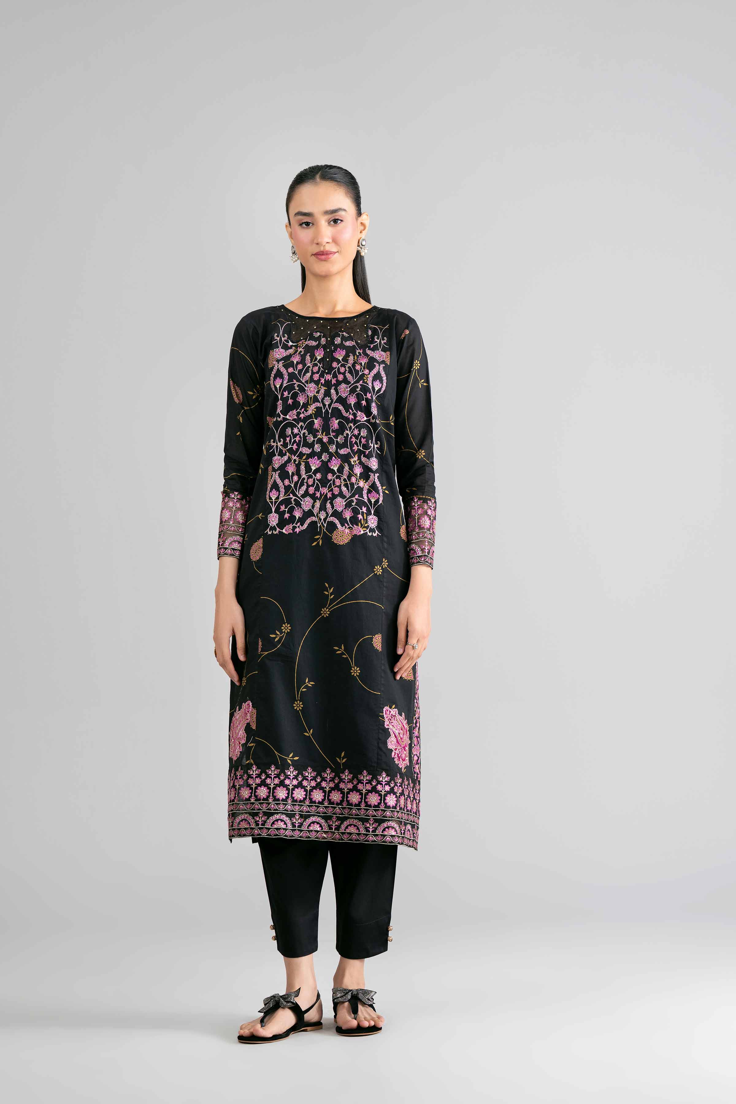 2 Piece - Printed Embroidered Suit - PMD26-03 M