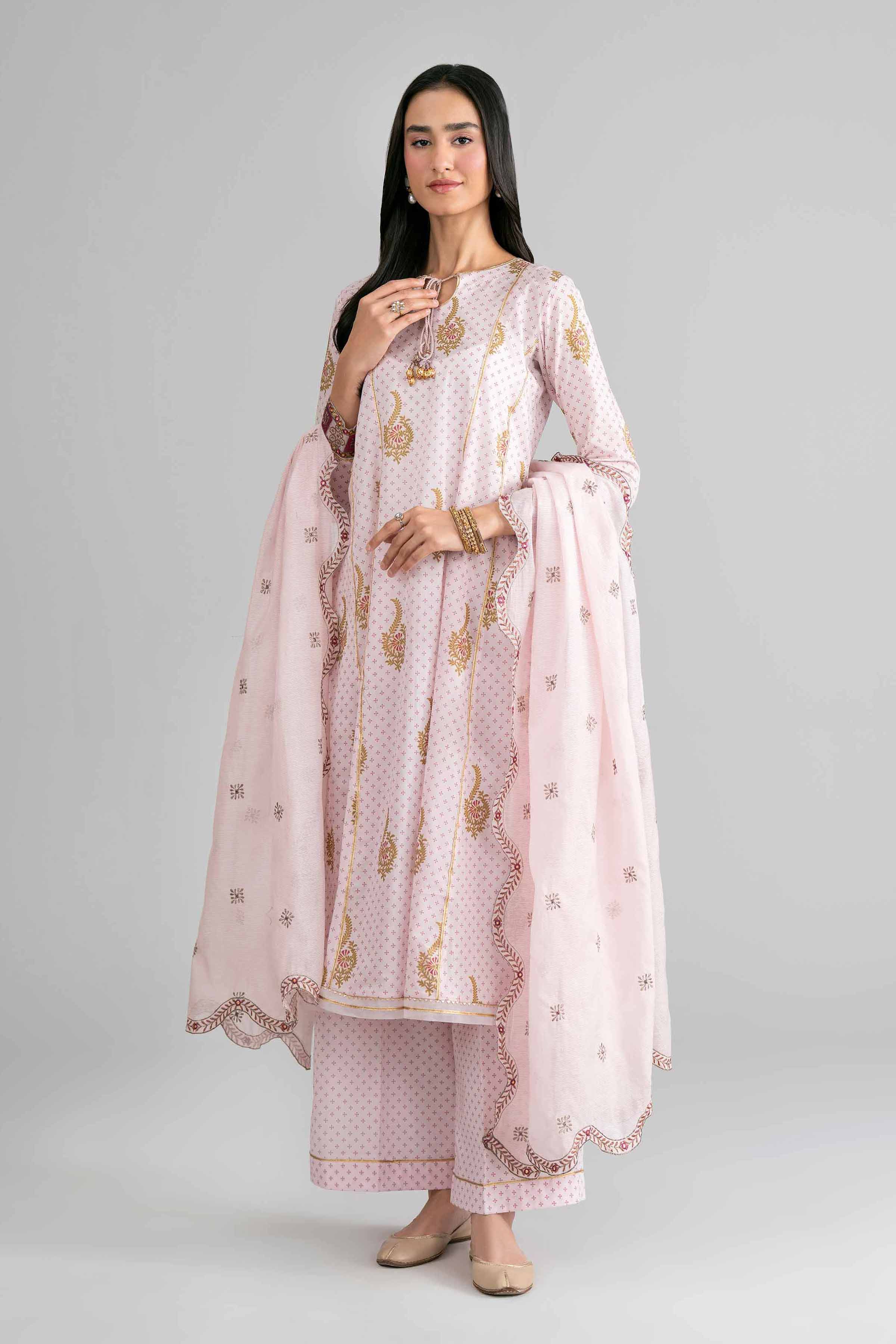 3 Piece - Printed Embroidered Suit - PMD26-44 M