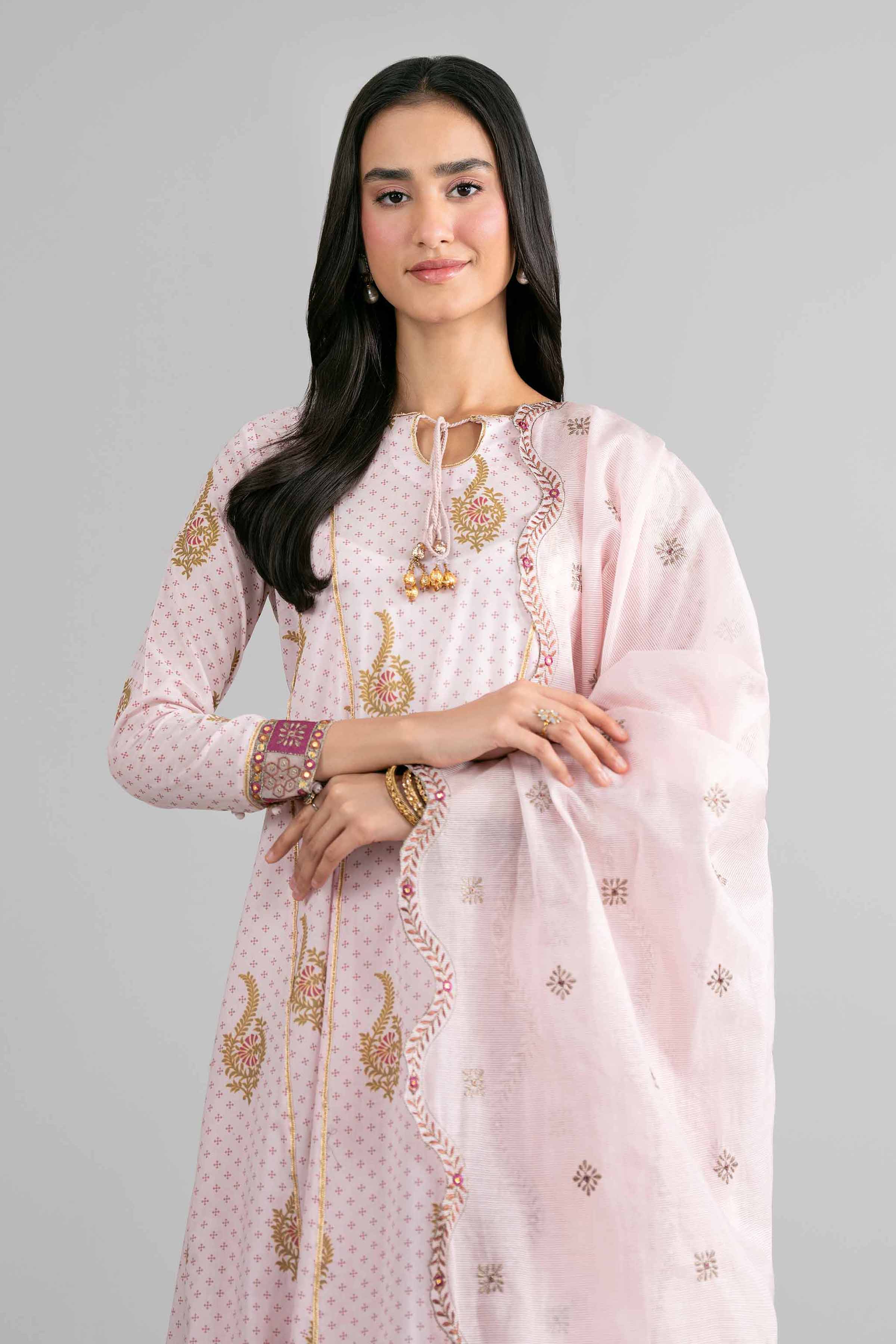 3 Piece - Printed Embroidered Suit - PMD26-44 M