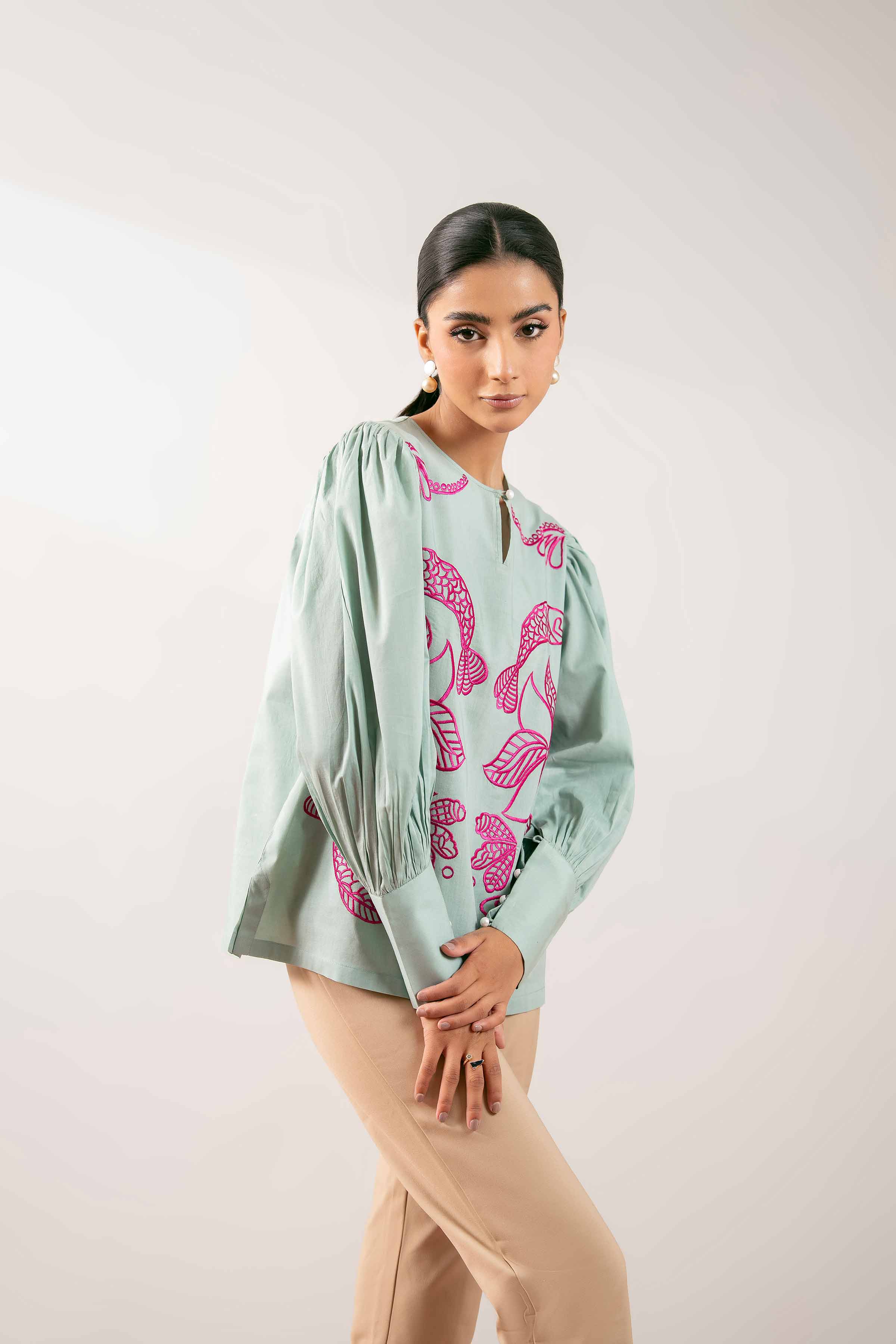 Embroidered Tunic - PS25-109 for Women - Pret Collection | Nishat | Shop Online