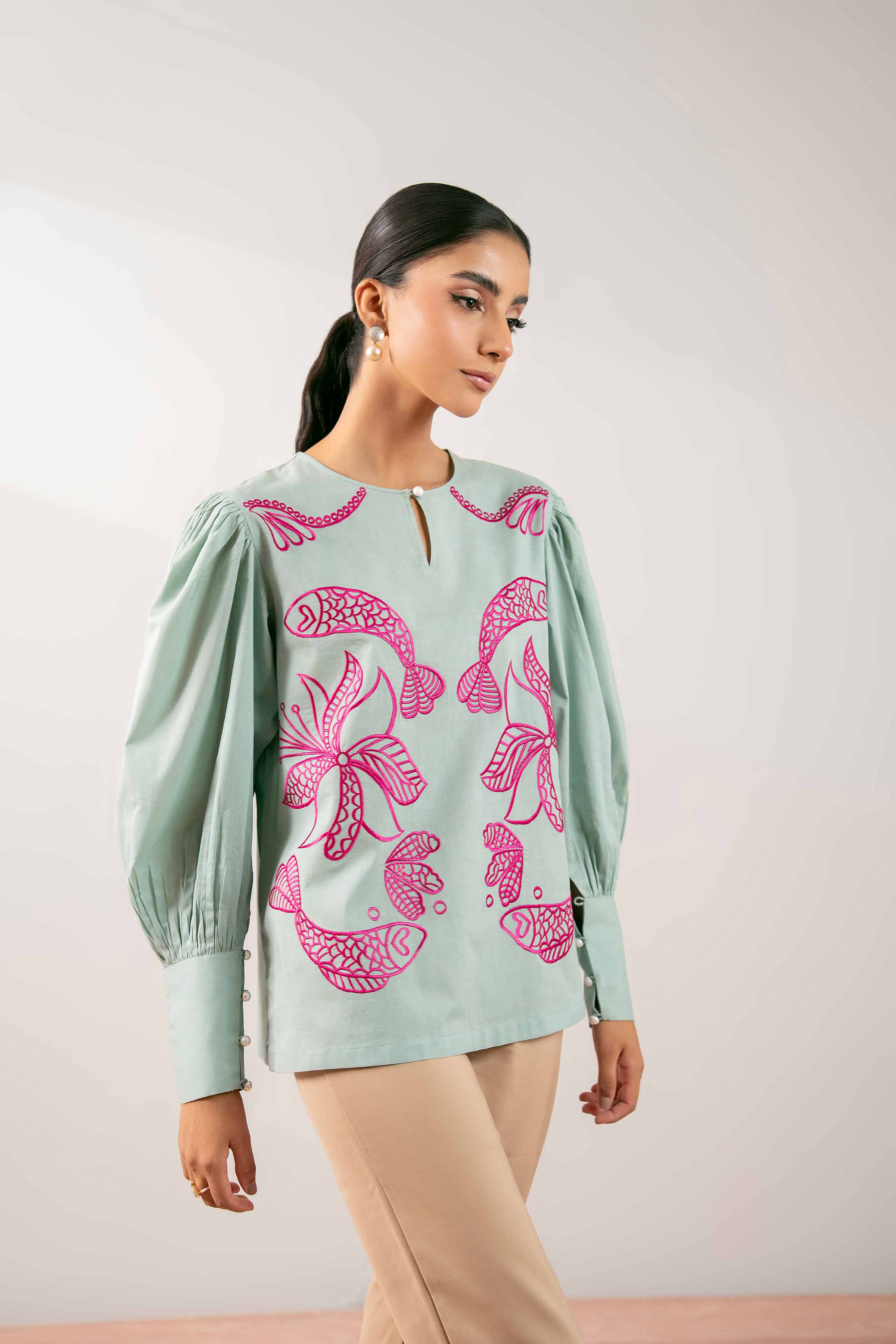 Embroidered Tunic - PS25-109 for Women - Pret Collection | Nishat | Shop Online