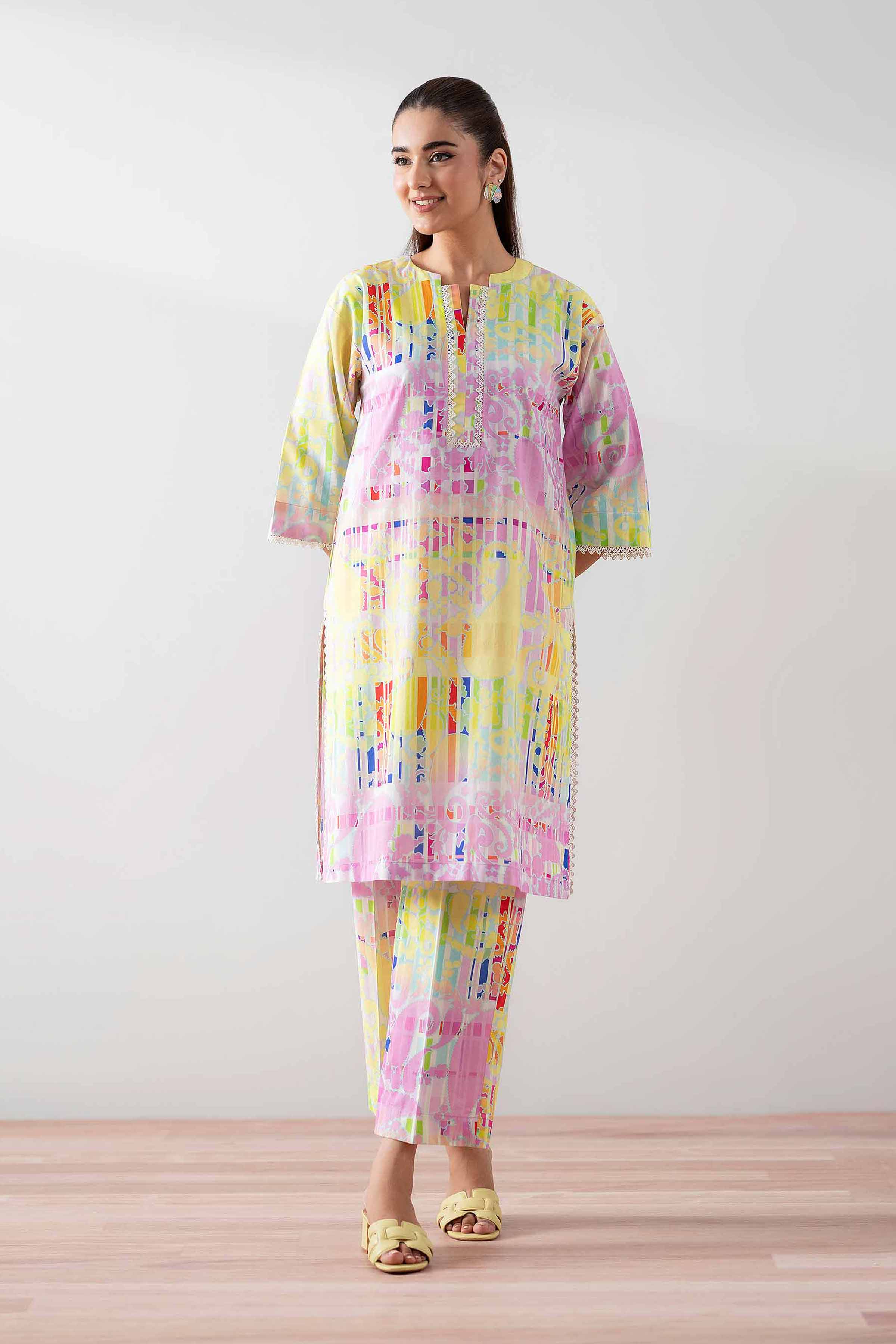 2 Piece Printed Suit PS25-226 Pret Cross Season Edit 2025