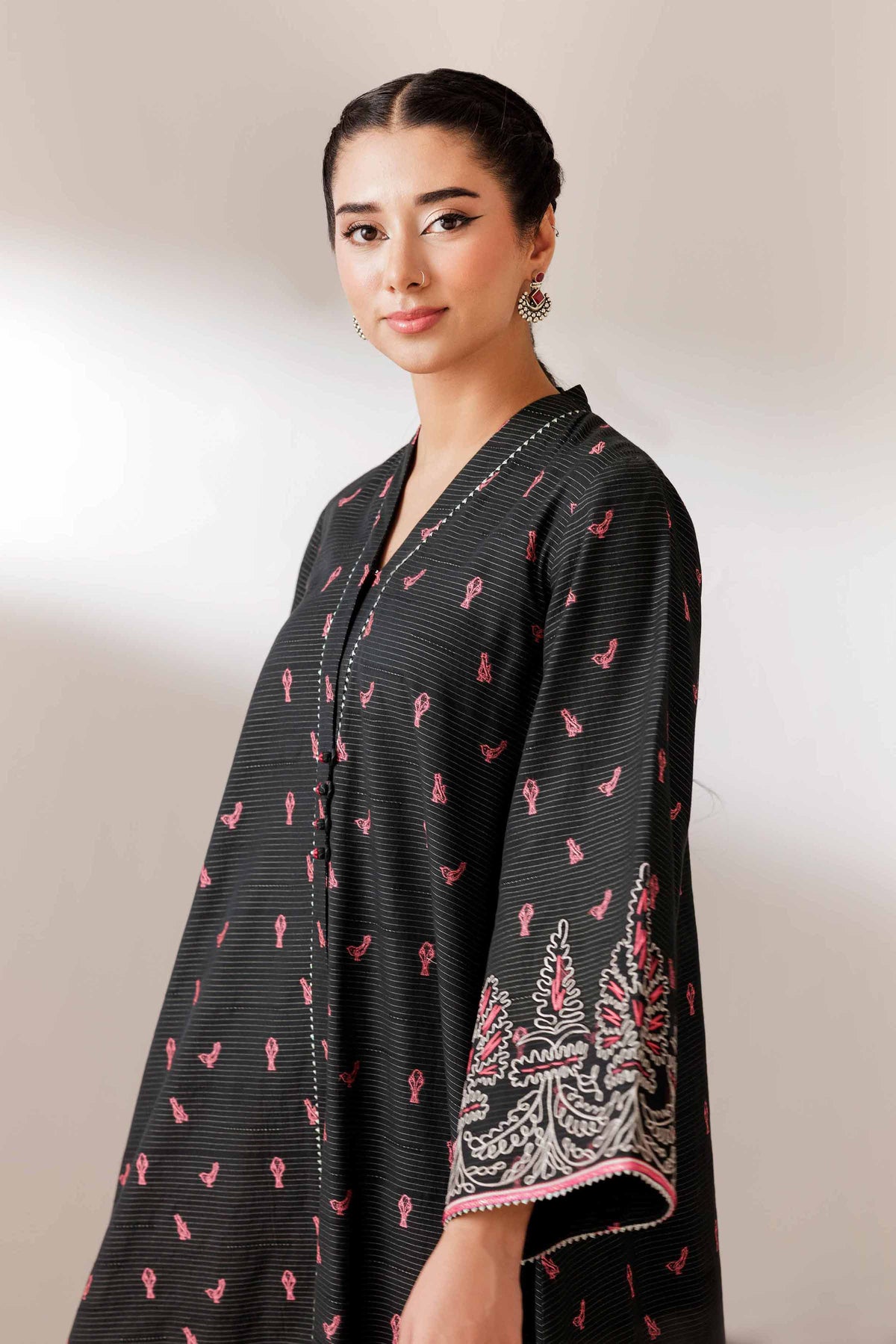 Printed Embroidered Jacket - PS25-73 for Women - Pret Collection | Nishat | Shop Online