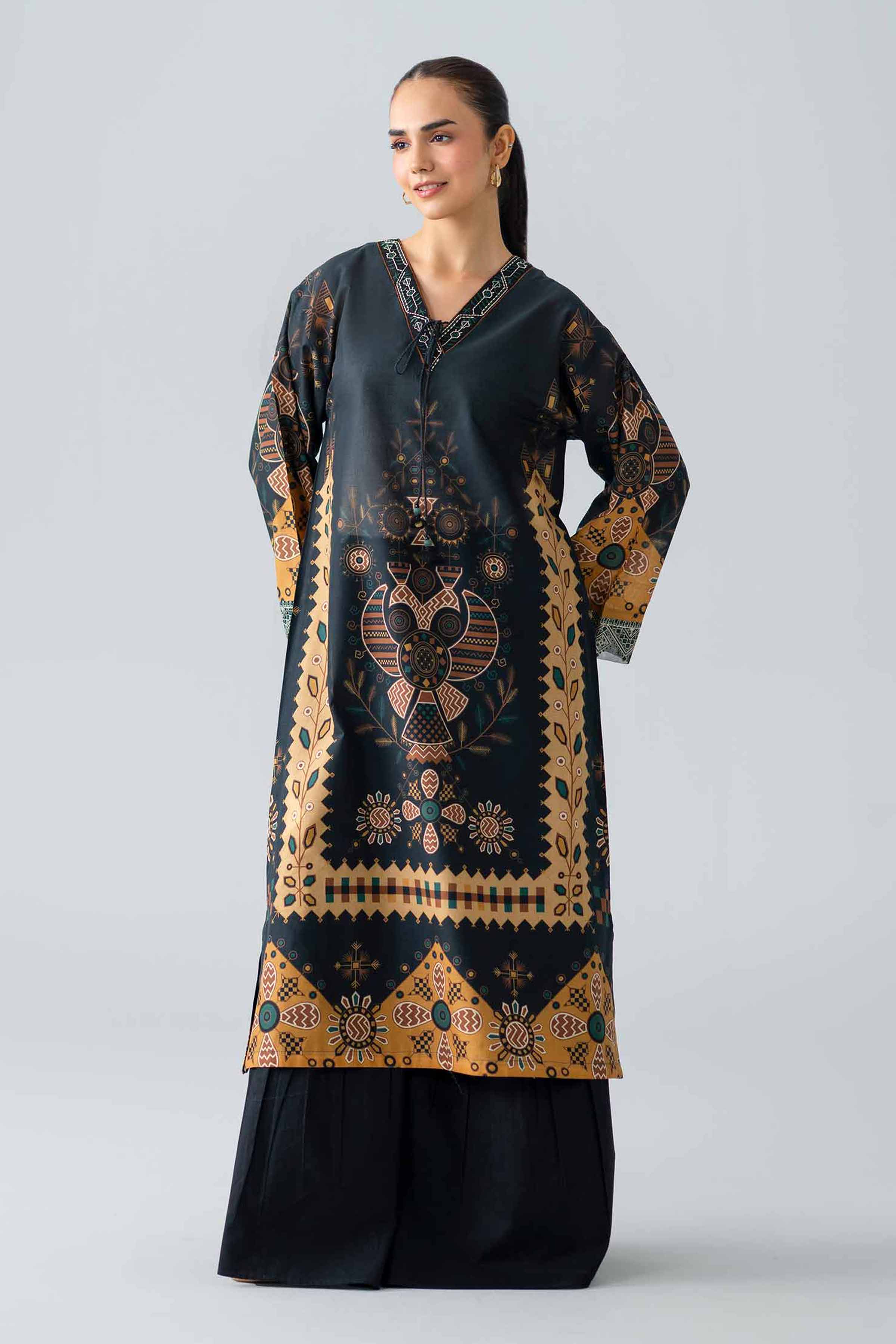 Printed Embroidered Shirt - PS26-09