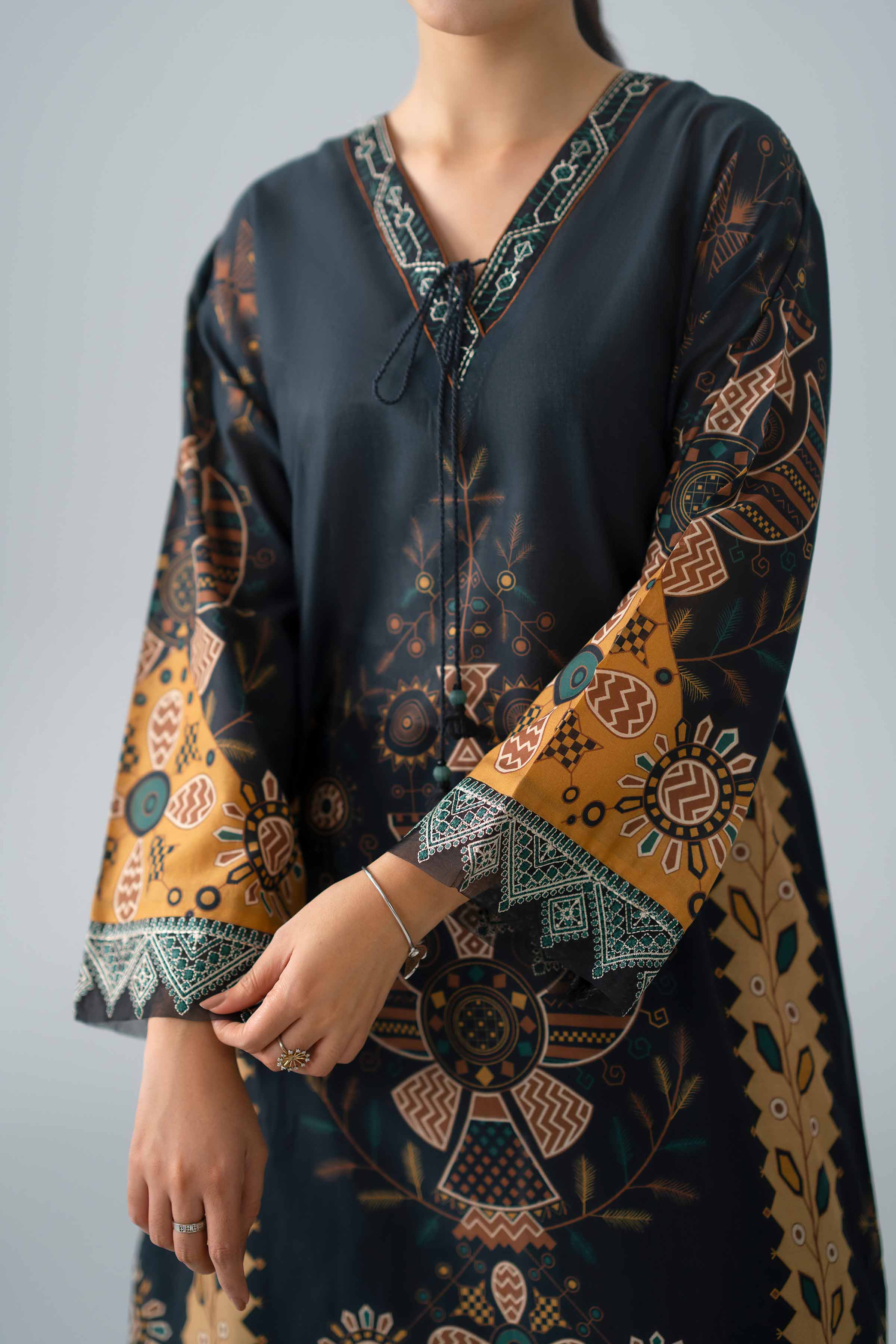 Printed Embroidered Shirt - PS26-09